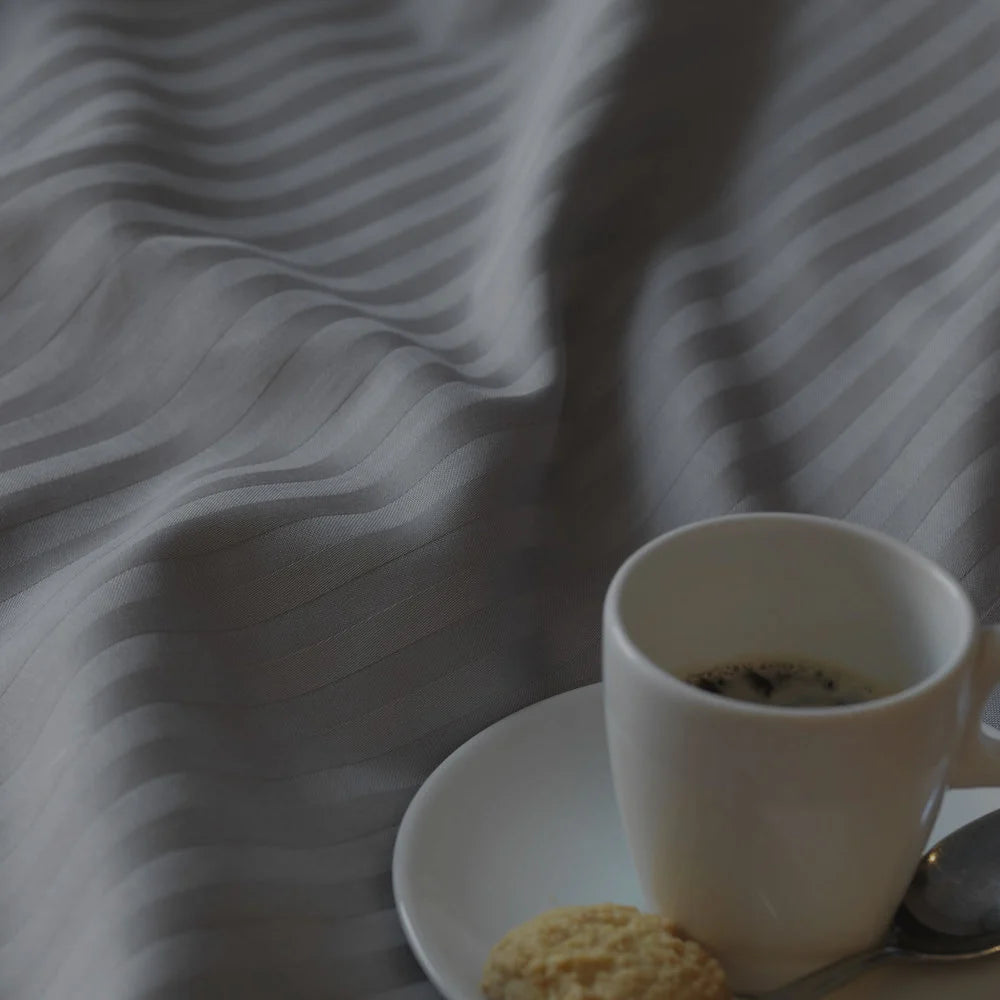 Luxury Cotton Satin Duvet Cover Gray – Hotel Line | 100% Hotel Quality