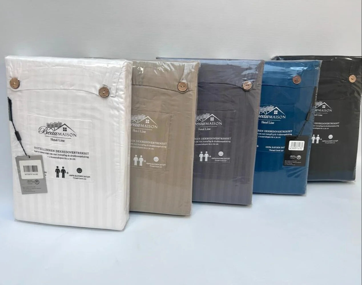 Luxury Cotton Satin Duvet Cover Gray – Hotel Line | 100% Hotel Quality