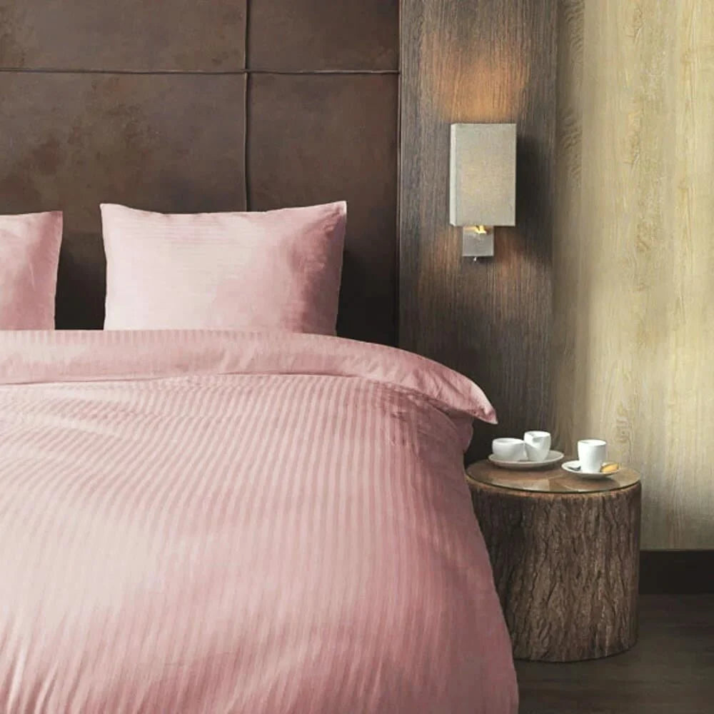 Luxe Katoen Satijnen Kussenslopen 60x70 cm - Hotel Line Tea Pink - Set van 2