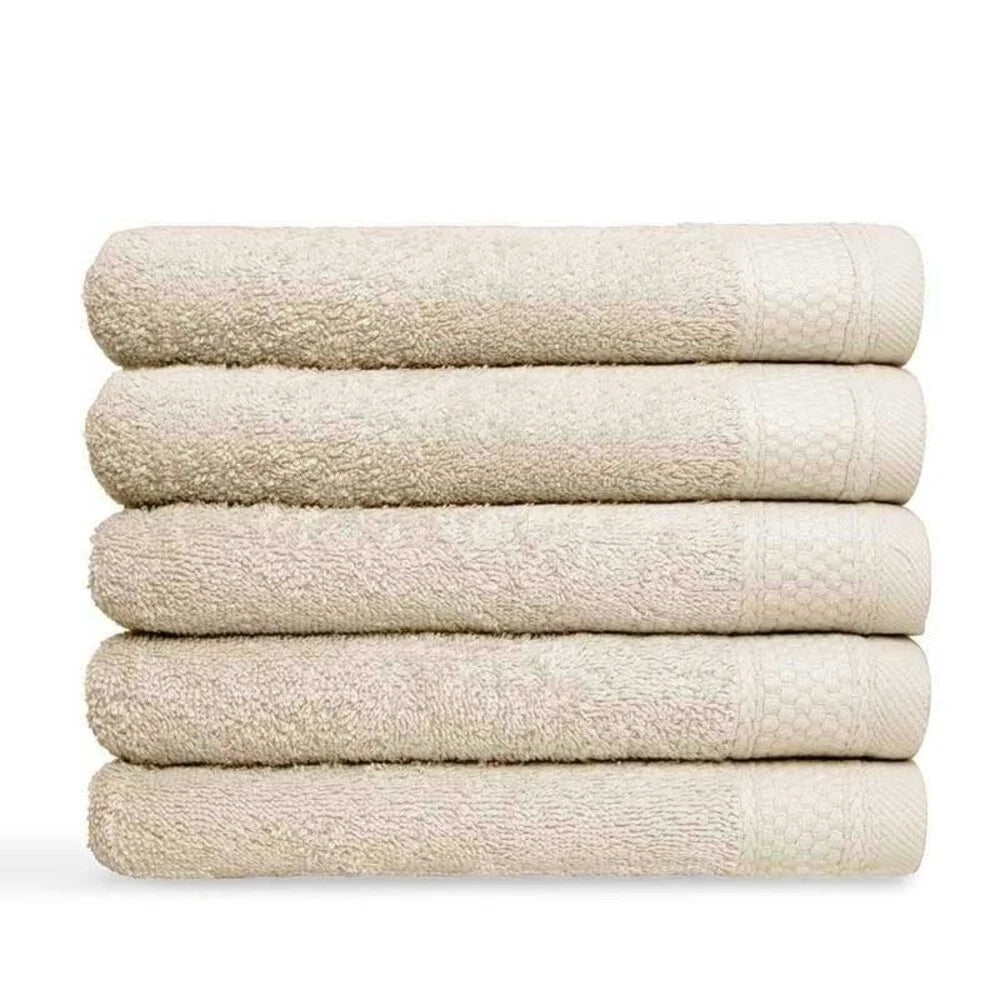 Luxury Sand-Colored Towels - 100% Cotton | Hotel Quality 500g/m²