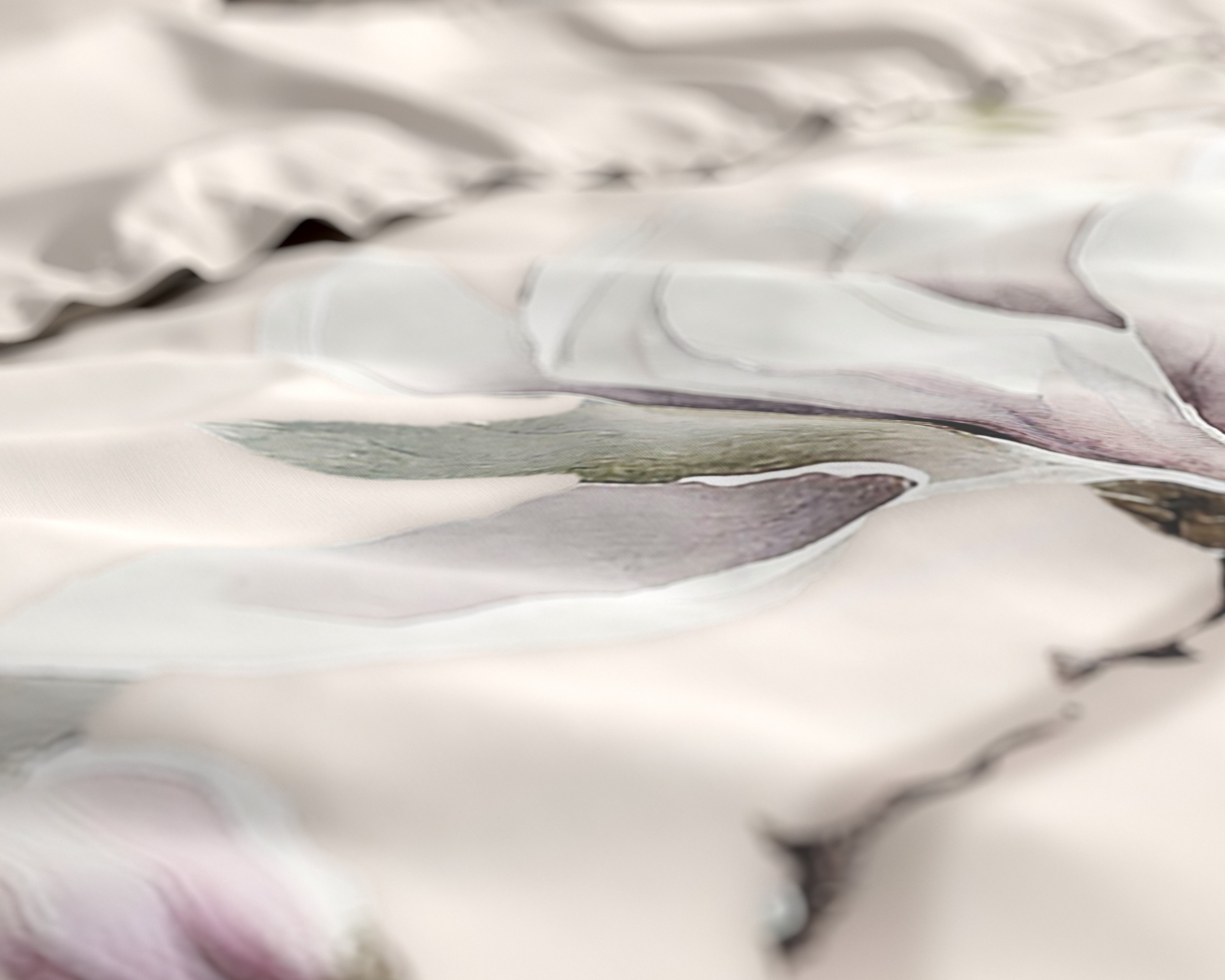 Magnolo Duvet Cover White - Luxury Satin - High Quality - Trendy Prints