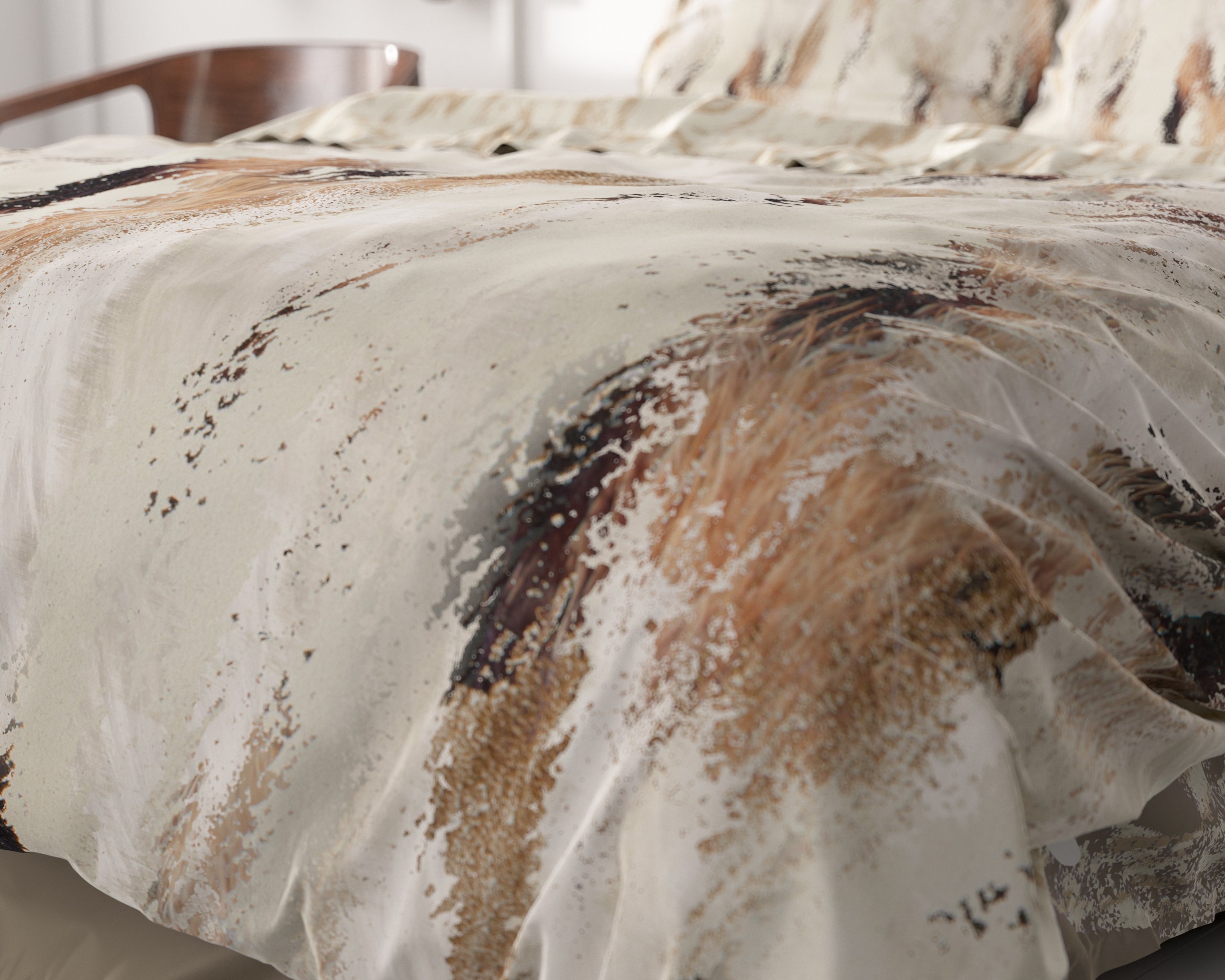 Malvina Nude Duvet Cover - Luxury Satin - High Quality - Trendy Prints