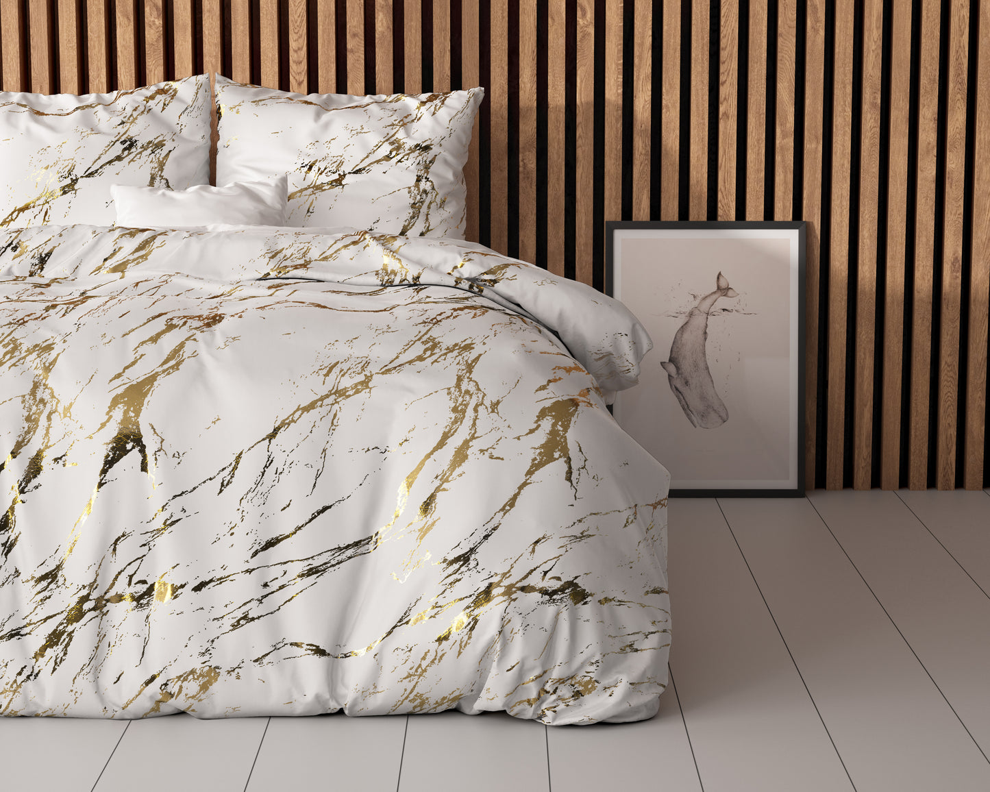 Marble Dekbedovertrek Wit - Luxe Design - Super zacht geweven - Luxe verpakt