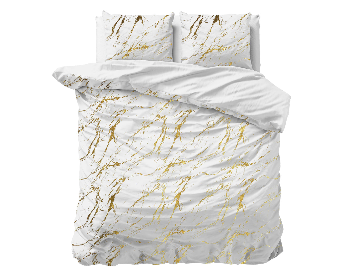 Marble Dekbedovertrek Wit - Luxe Design - Super zacht geweven - Luxe verpakt