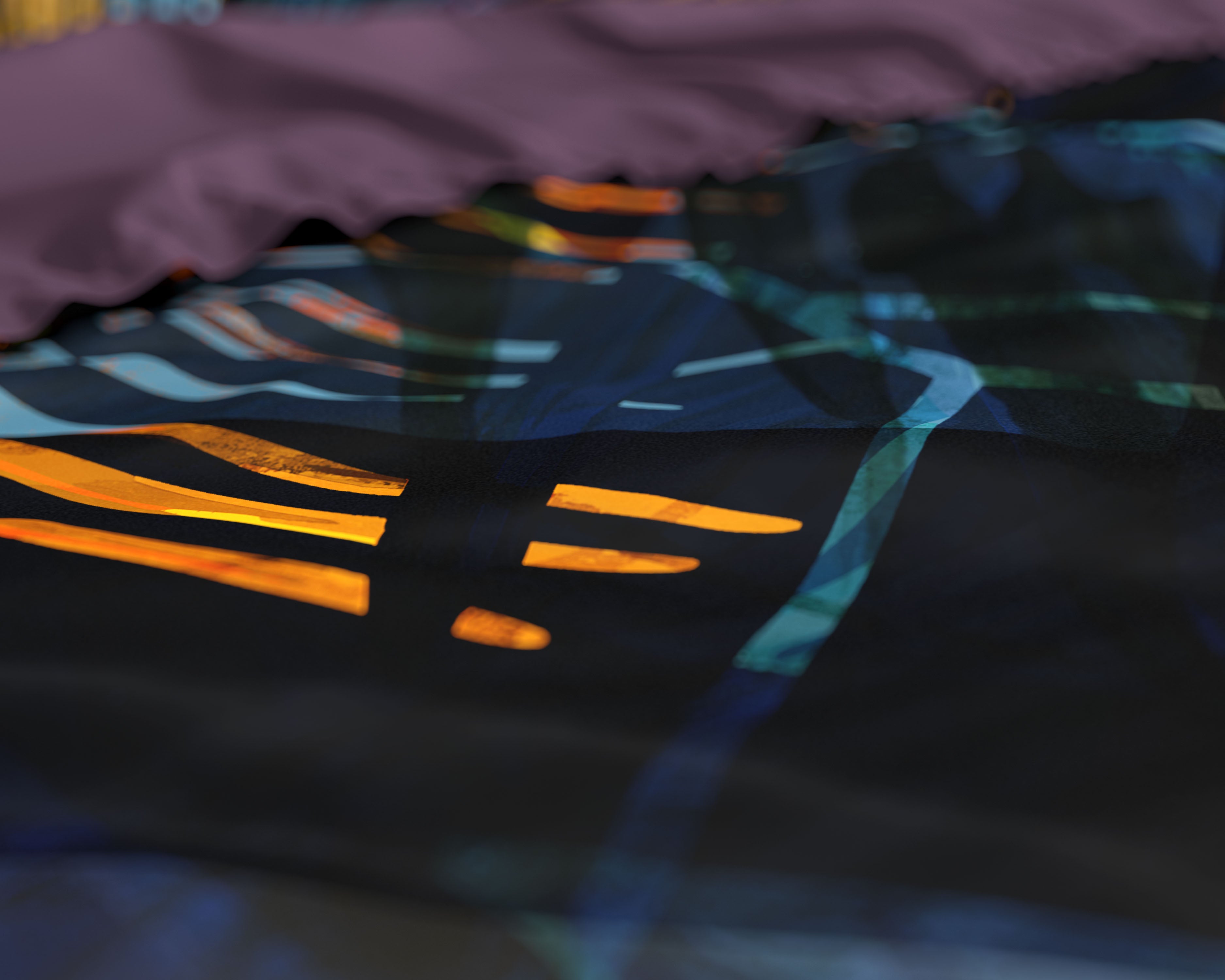 Marina Navy Duvet Cover - Luxury Satin - High Quality - Trendy Prints