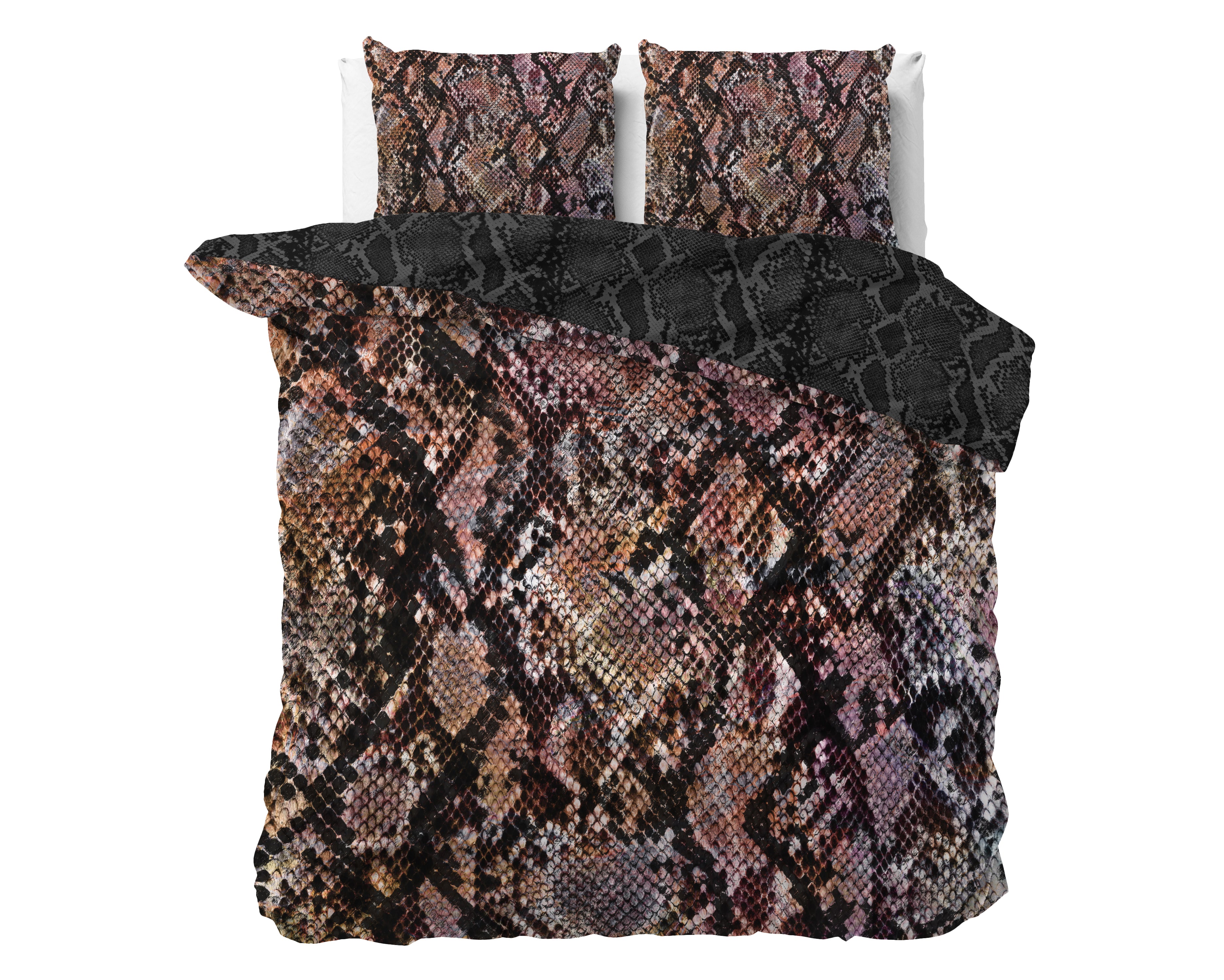 Martina Black Duvet Cover - Luxury Satin - High Quality - Trendy Prints