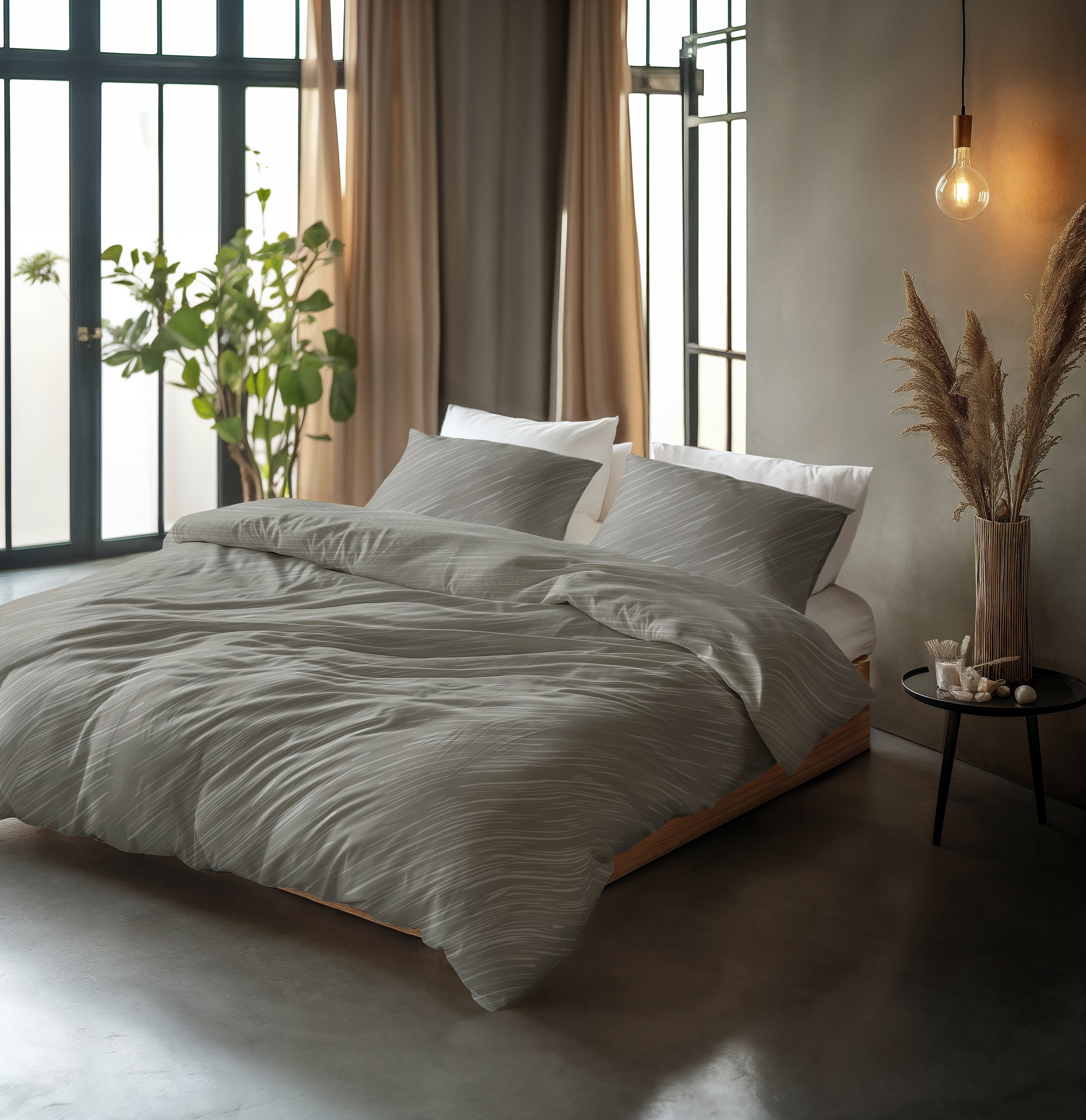 Mellow Stone Gray Duvet Cover