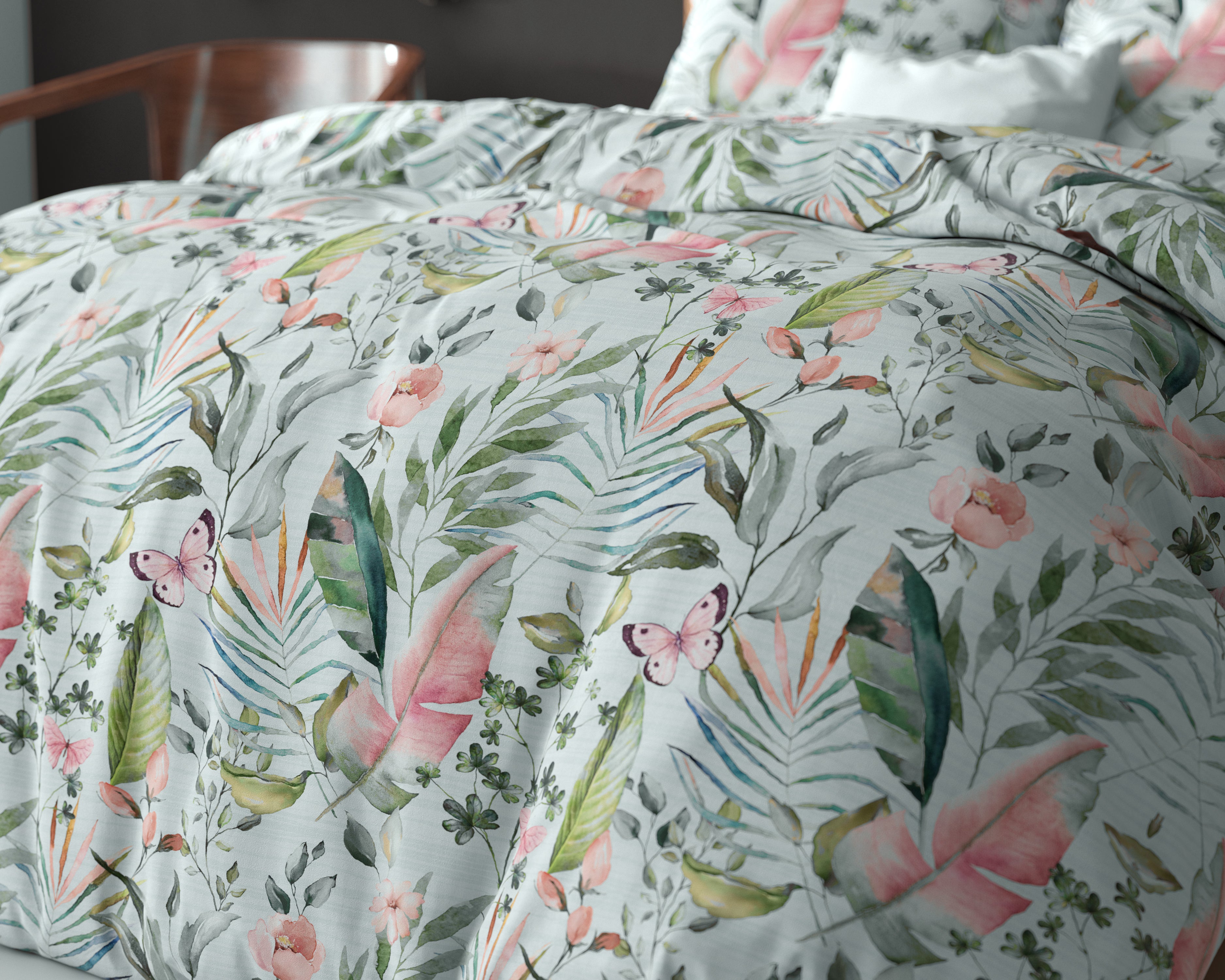 Mika Duvet Cover Green - Cotton Woven - Non-Iron - Fun Prints