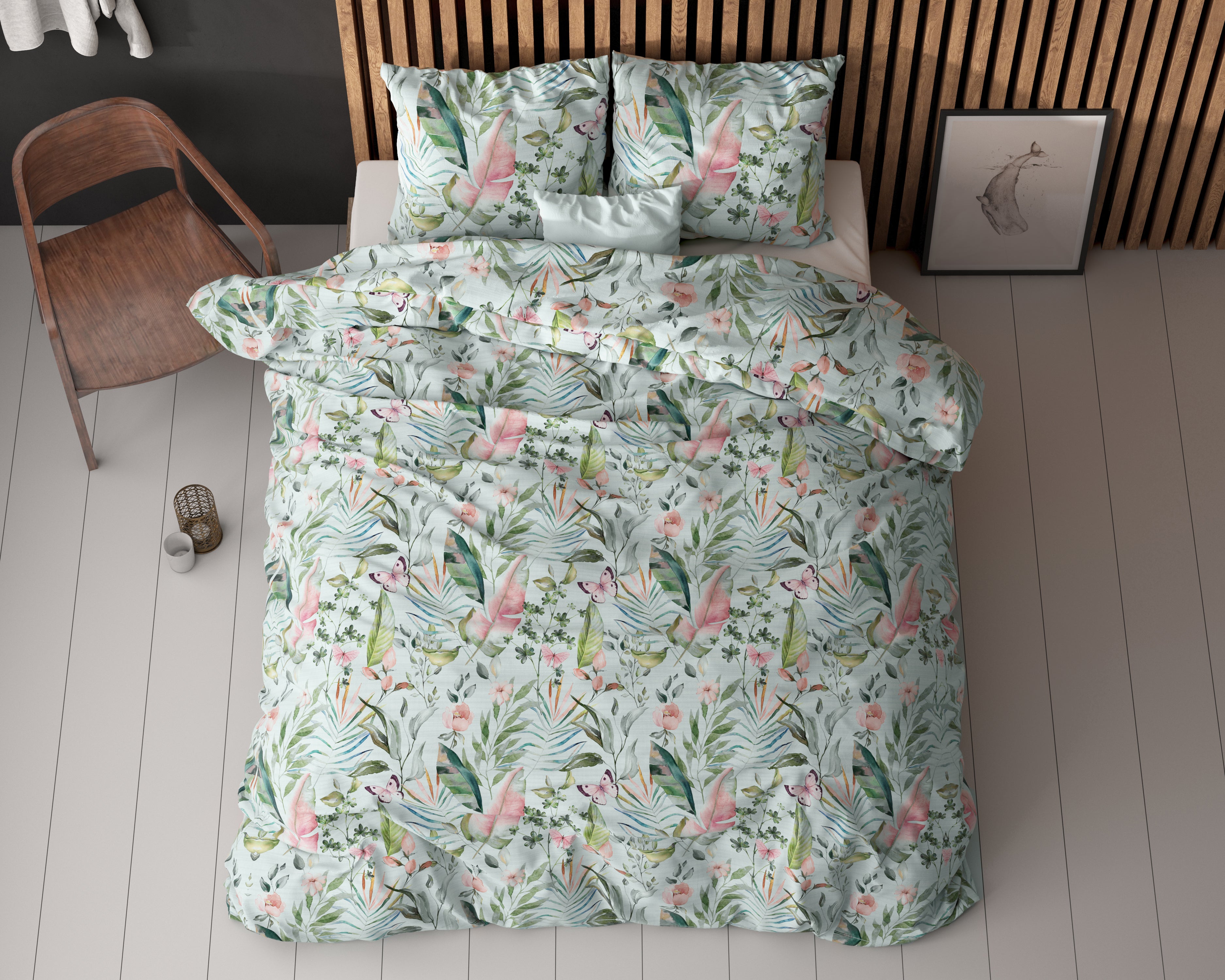 Mika Duvet Cover Green - Cotton Woven - Non-Iron - Fun Prints
