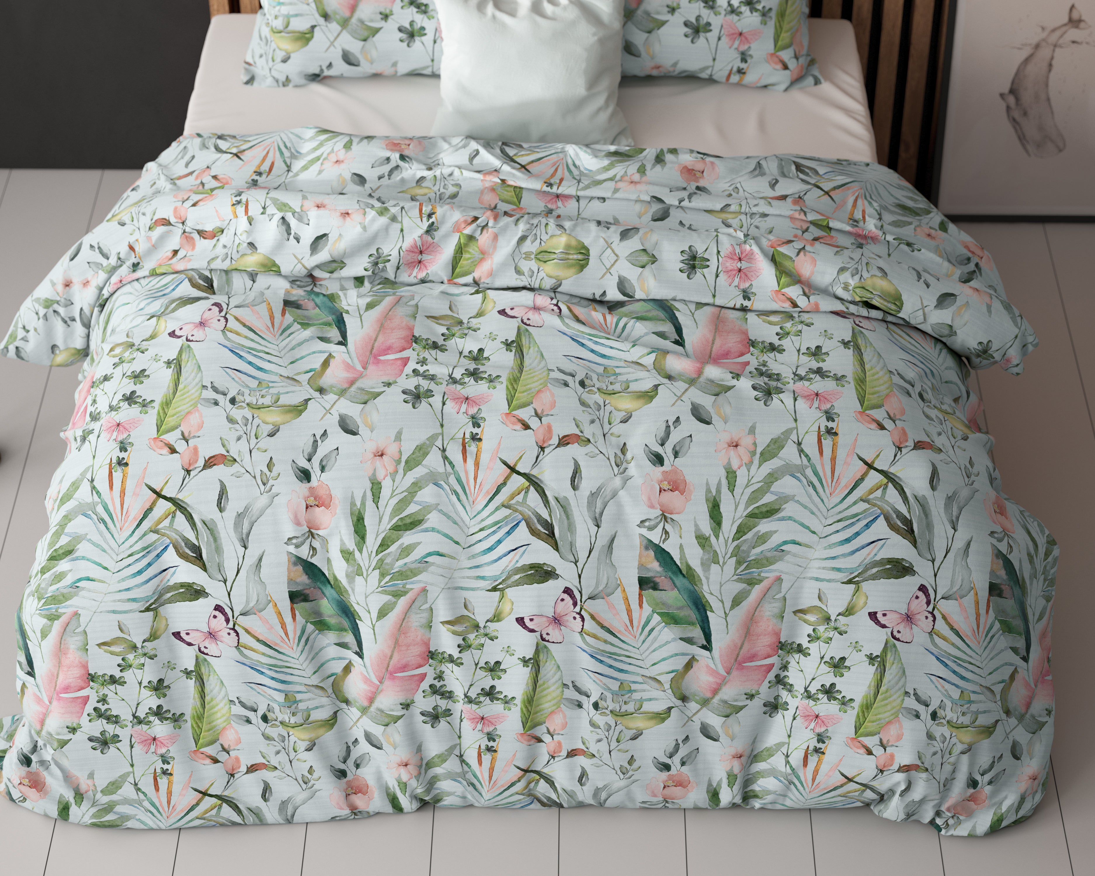 Mika Duvet Cover Green - Cotton Woven - Non-Iron - Fun Prints