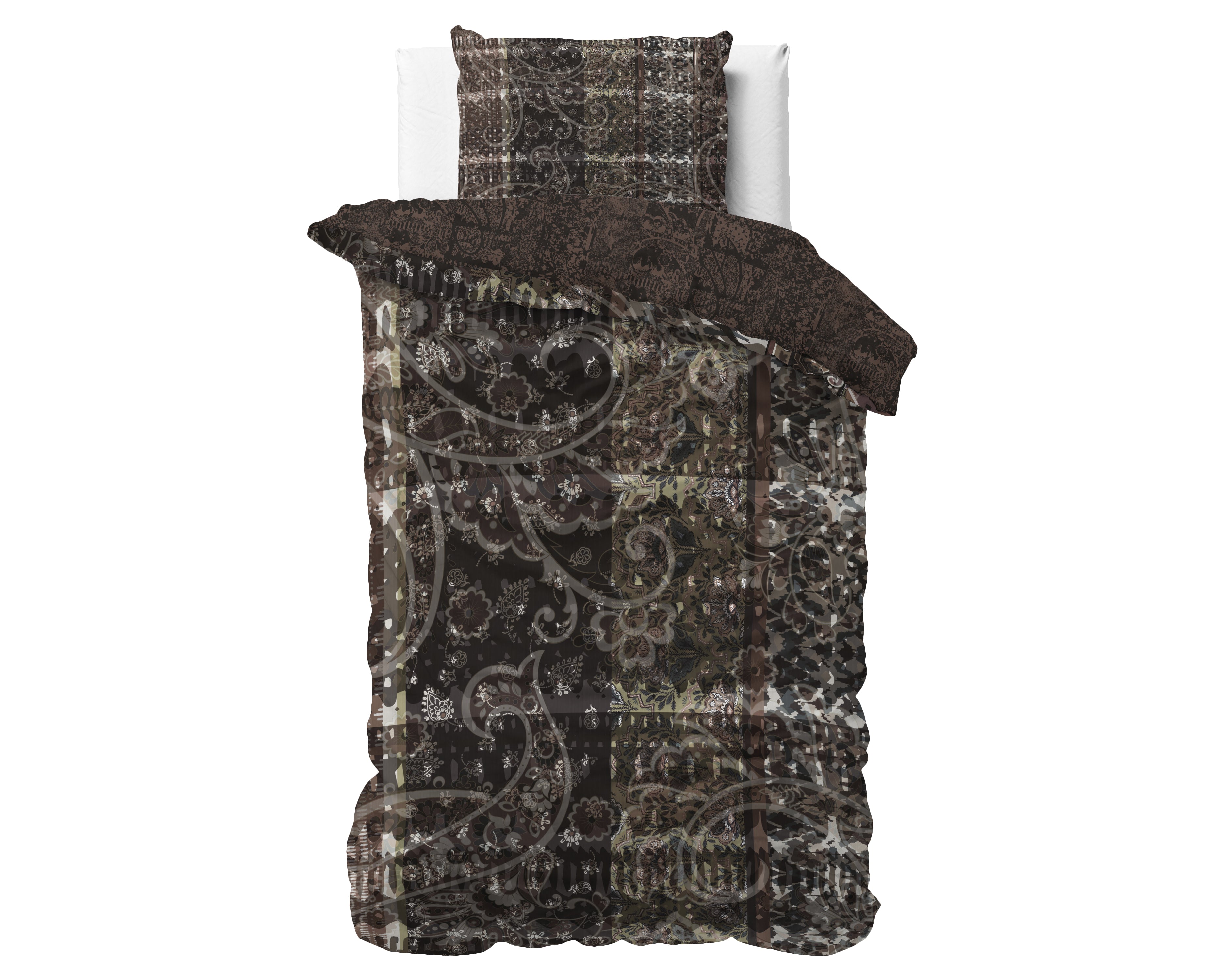 Milena Brown Duvet Cover - Luxury Satin - High Quality - Trendy Prints