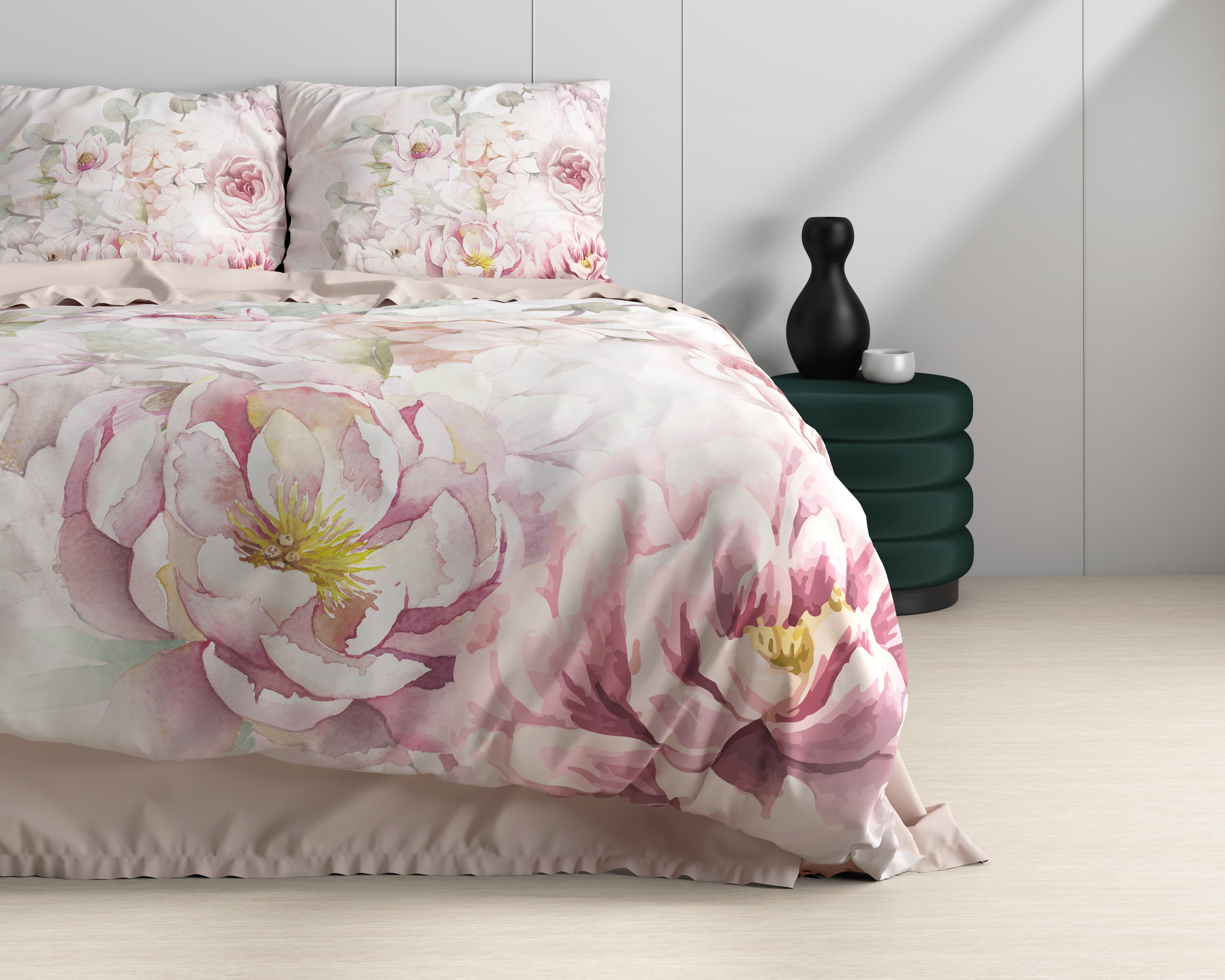 Minzy Pink Duvet Cover - Luxury Satin - High Quality - Trendy Prints