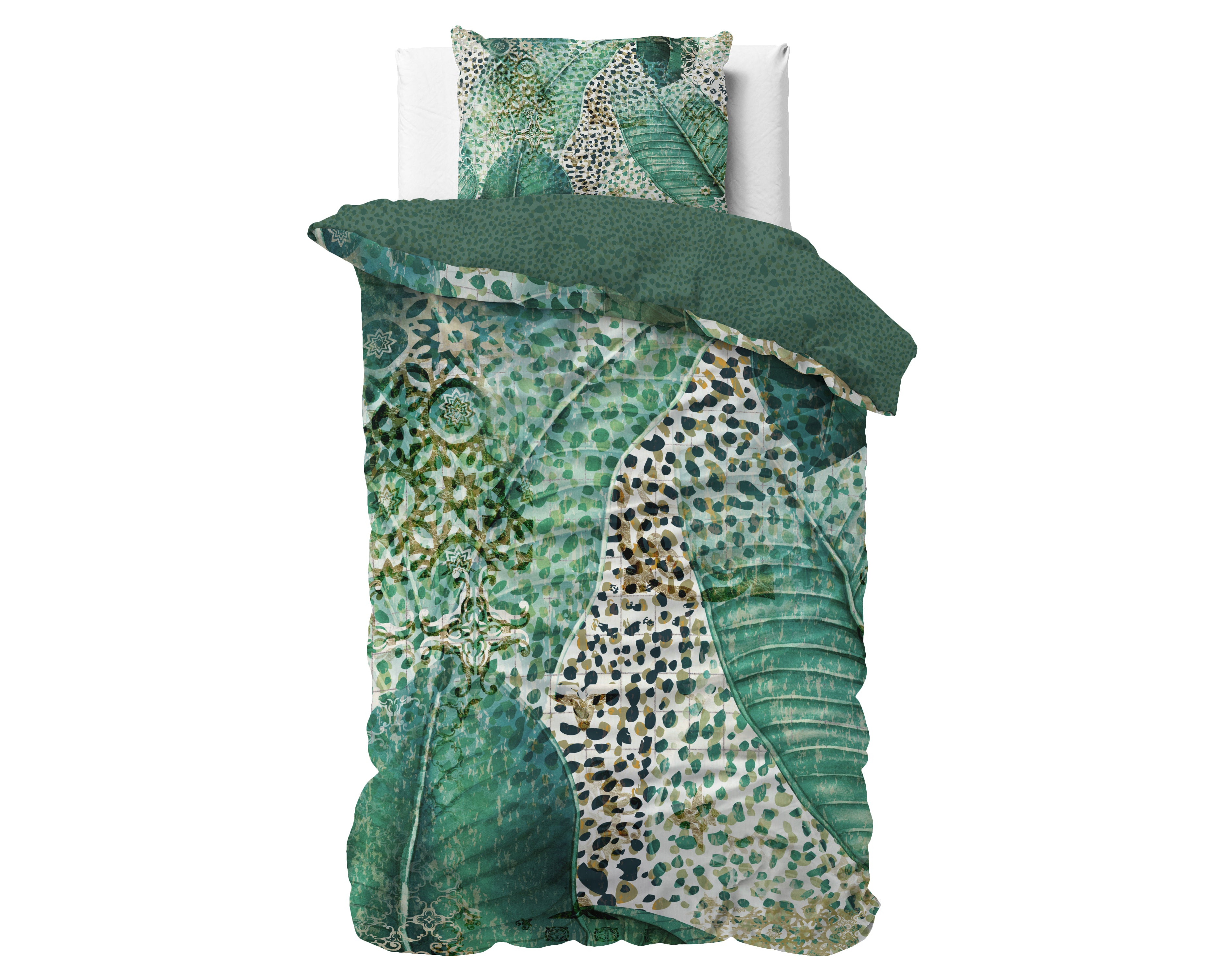 Morena Green Duvet Cover - Luxury Satin - High Quality - Trendy Prints