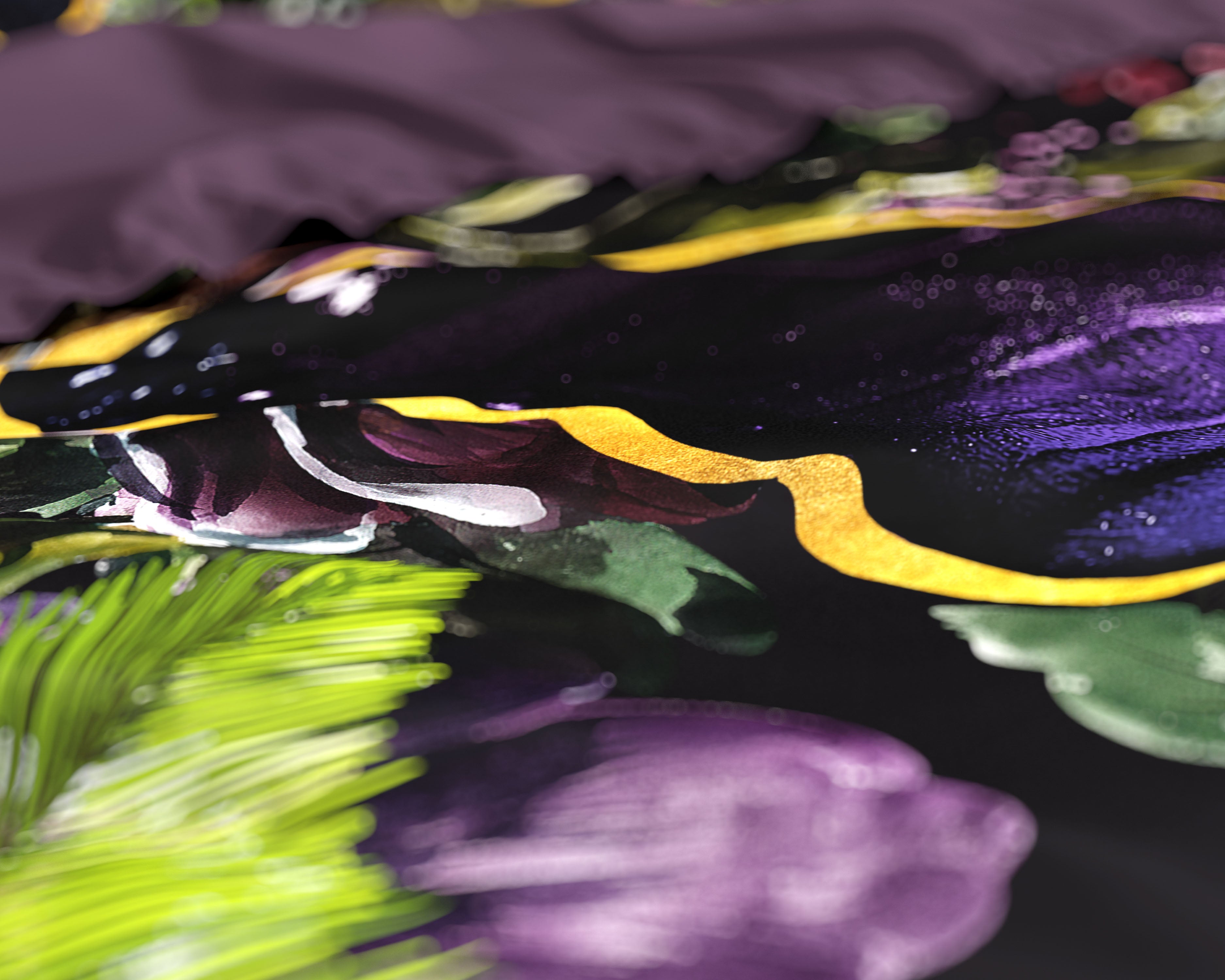 Mosani Turquoise Duvet Cover - Luxury Satin - High Quality - Trendy Prints