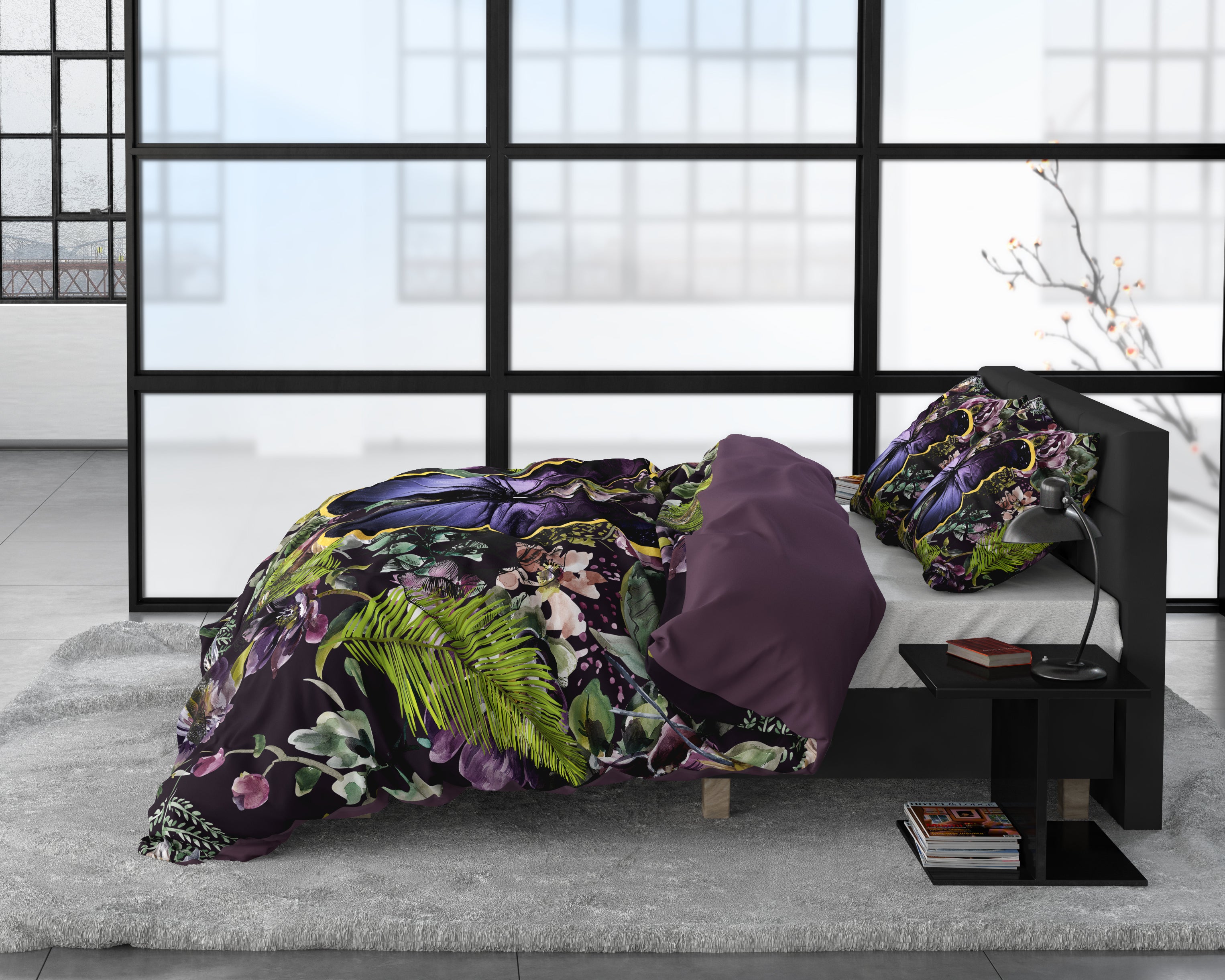 Mosani Turquoise Duvet Cover - Luxury Satin - High Quality - Trendy Prints