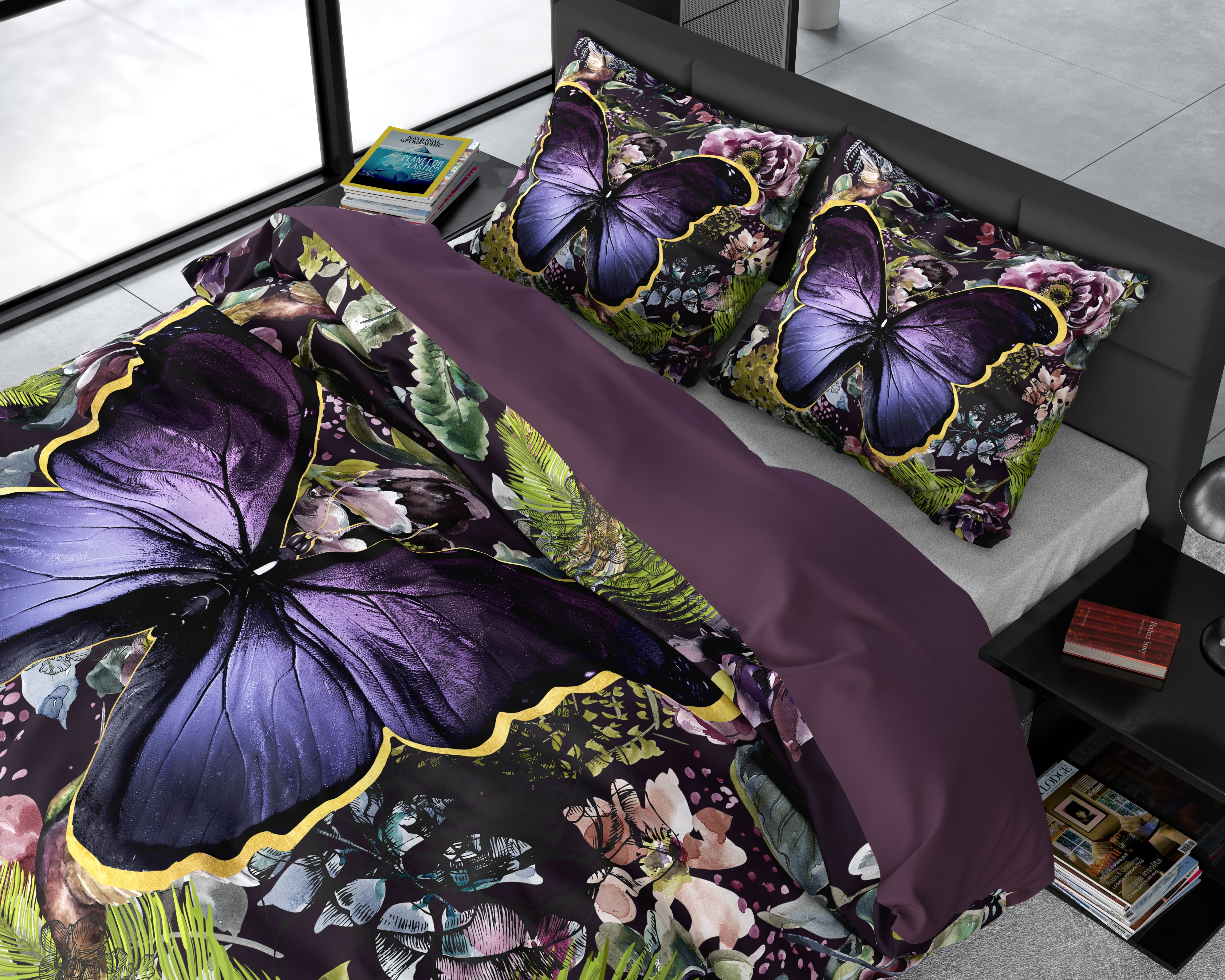 Mosani Turquoise Duvet Cover - Luxury Satin - High Quality - Trendy Prints