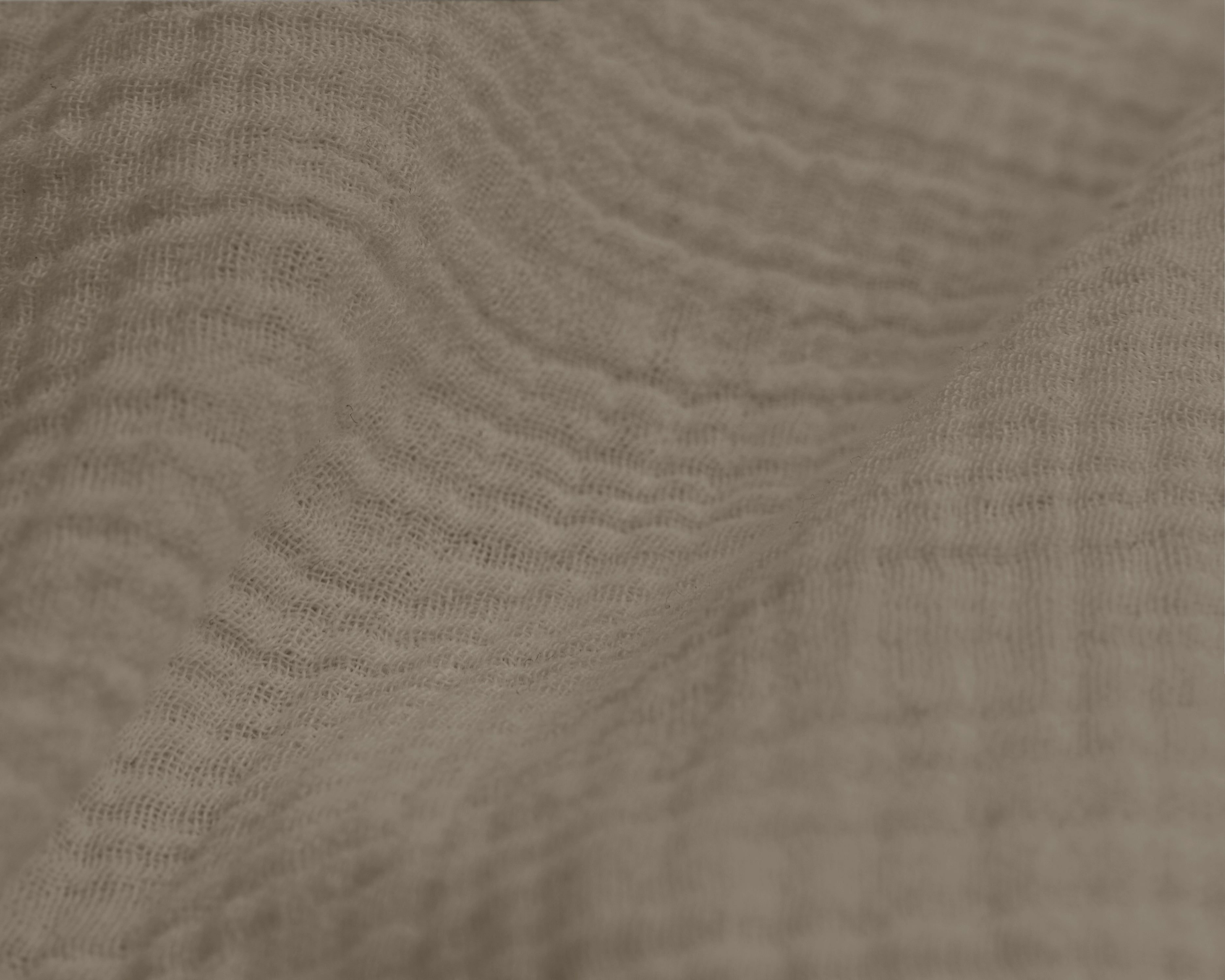 Muslin Percale Duvet Cover Taupe - Soft and durable - Crinkle effect - Cotton muslin fabric