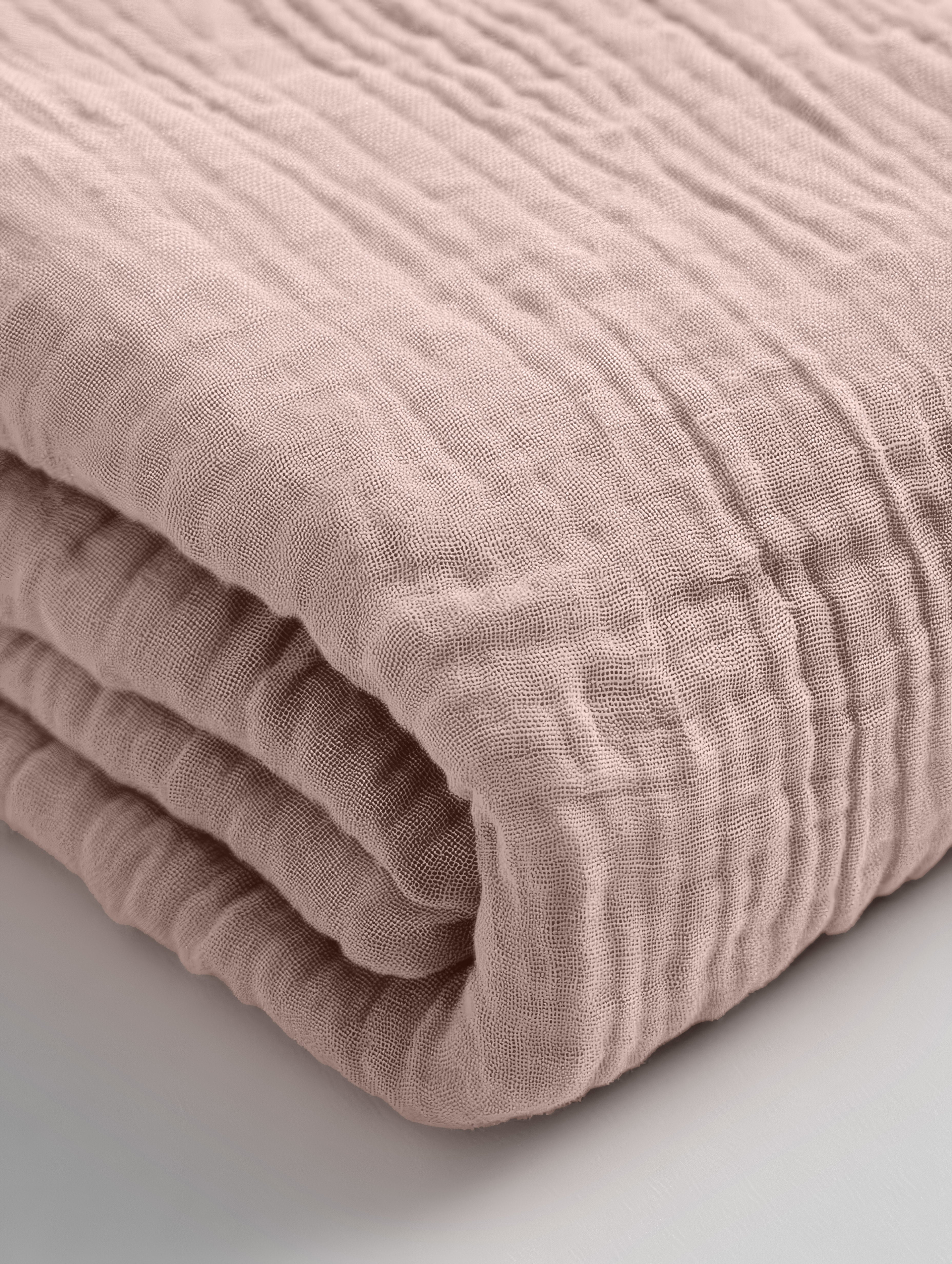 Mousseline Hoeslaken Blush Roze