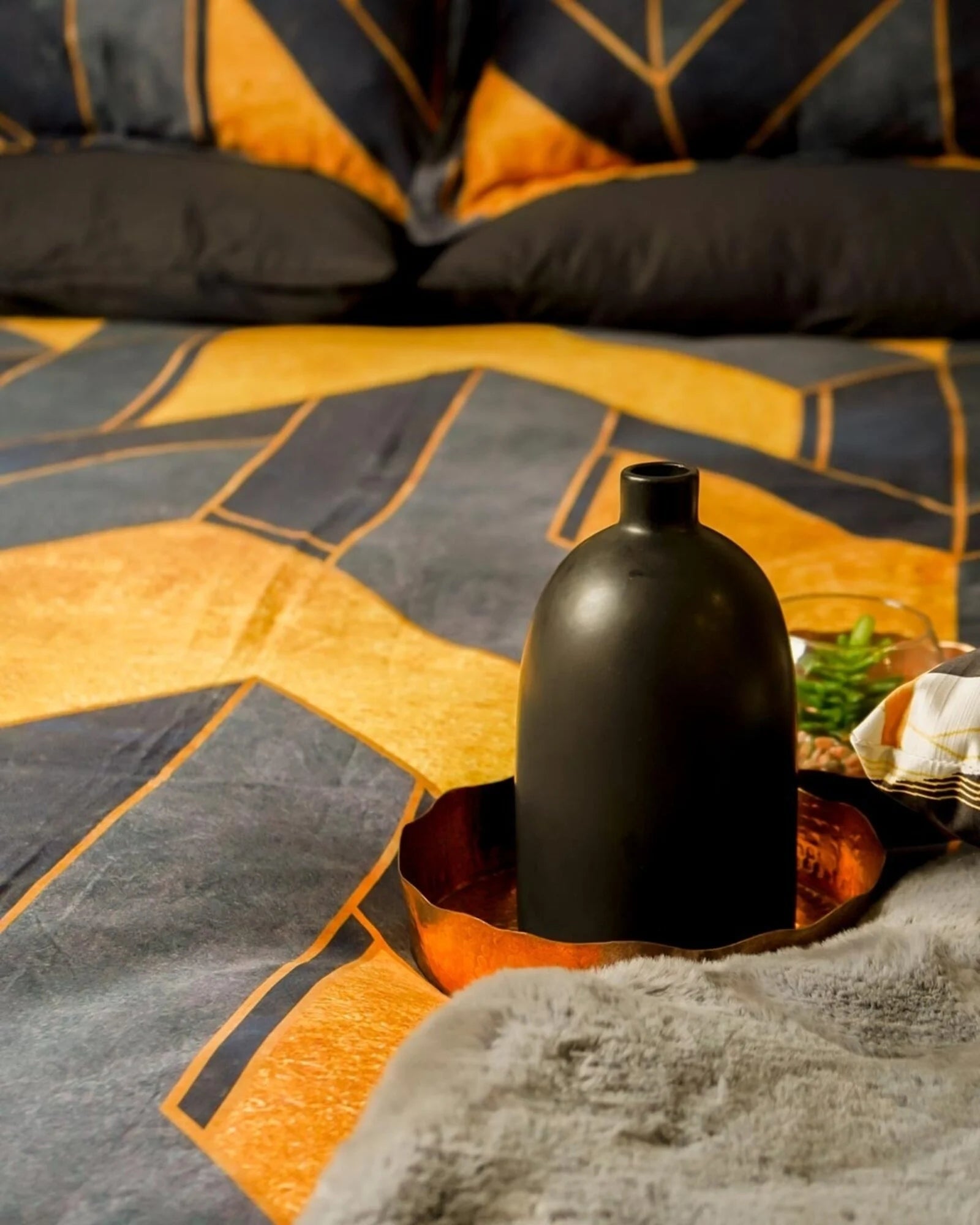 Night Aroma Cotton Satin Duvet Cover Double