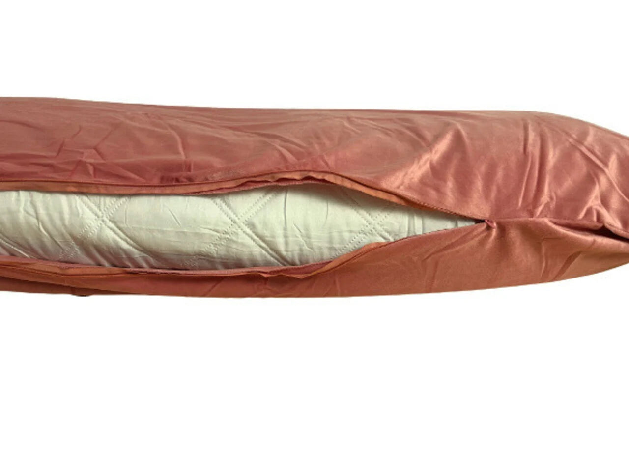 Nude Pink Body Pillow Pillowcase – Soft Velvet Cover for Pregnancy Pillows