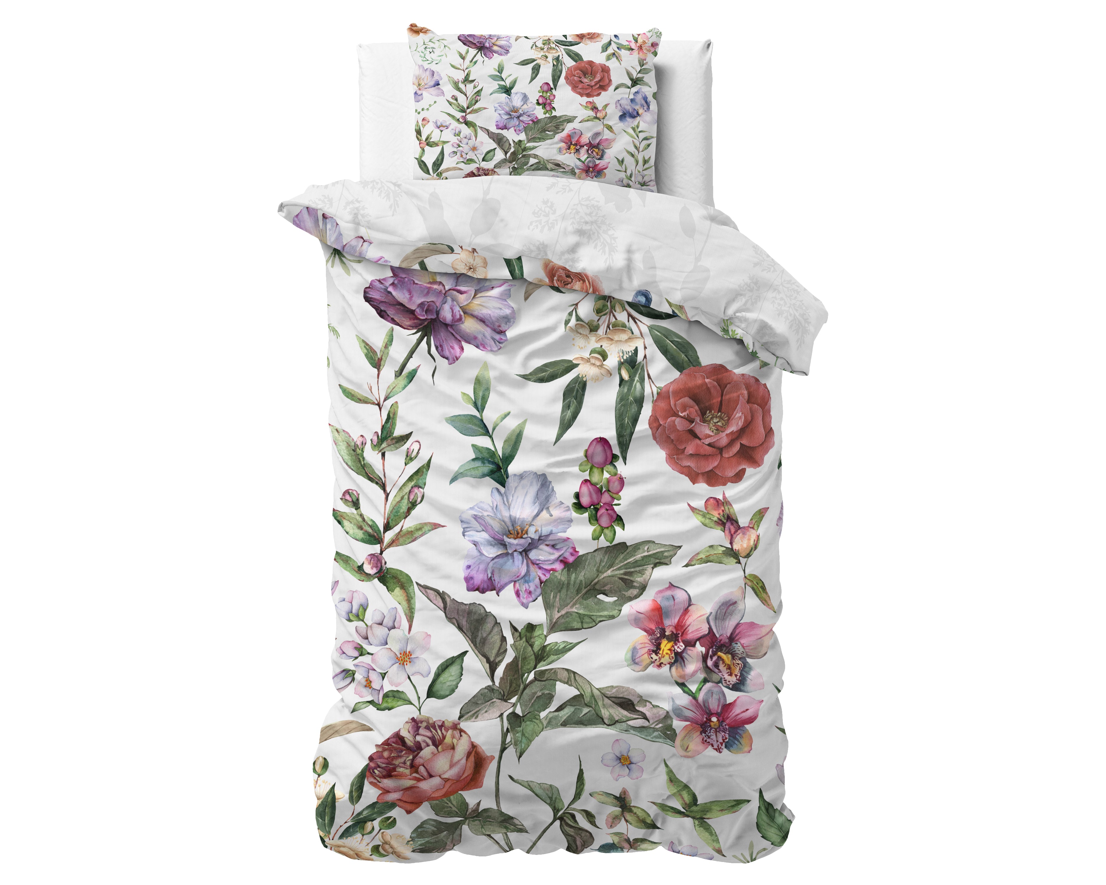 Ophelia Wit Katoenen Dekbedovertrek