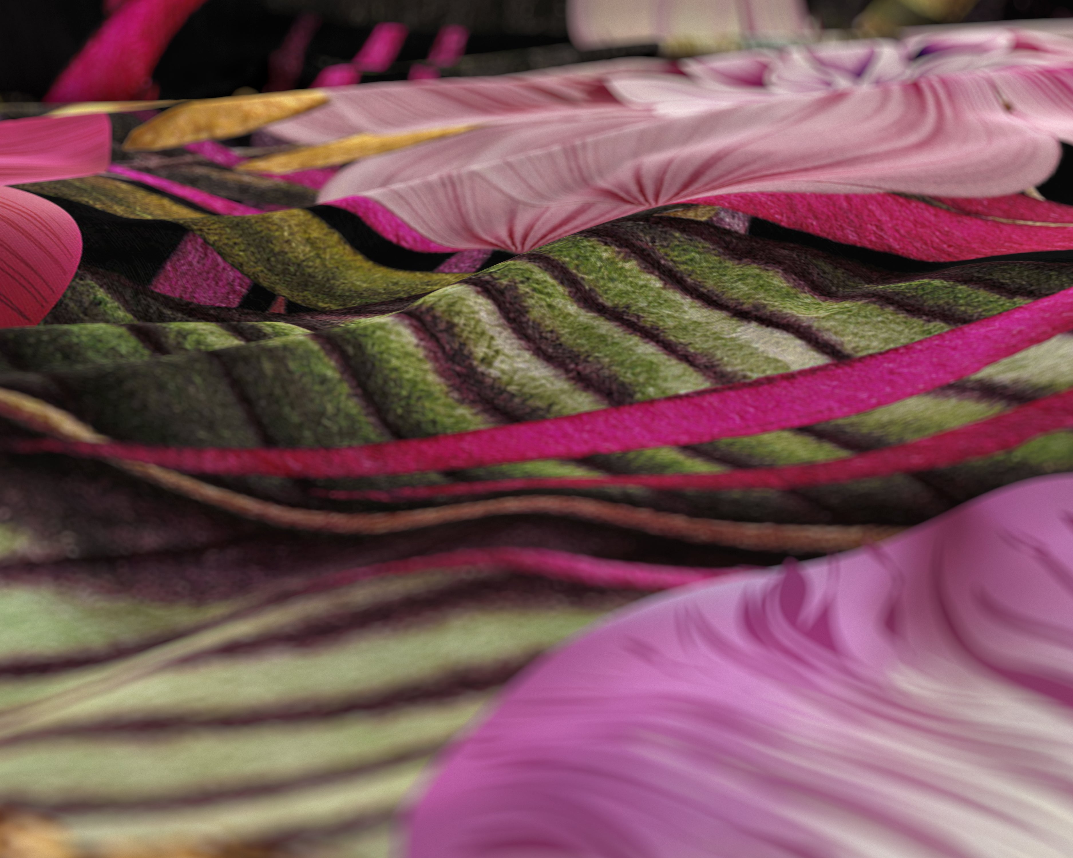 Petal Roze Dekbedovertrek - Luxe Satijn - Hoge kwaliteit - Trendy prints