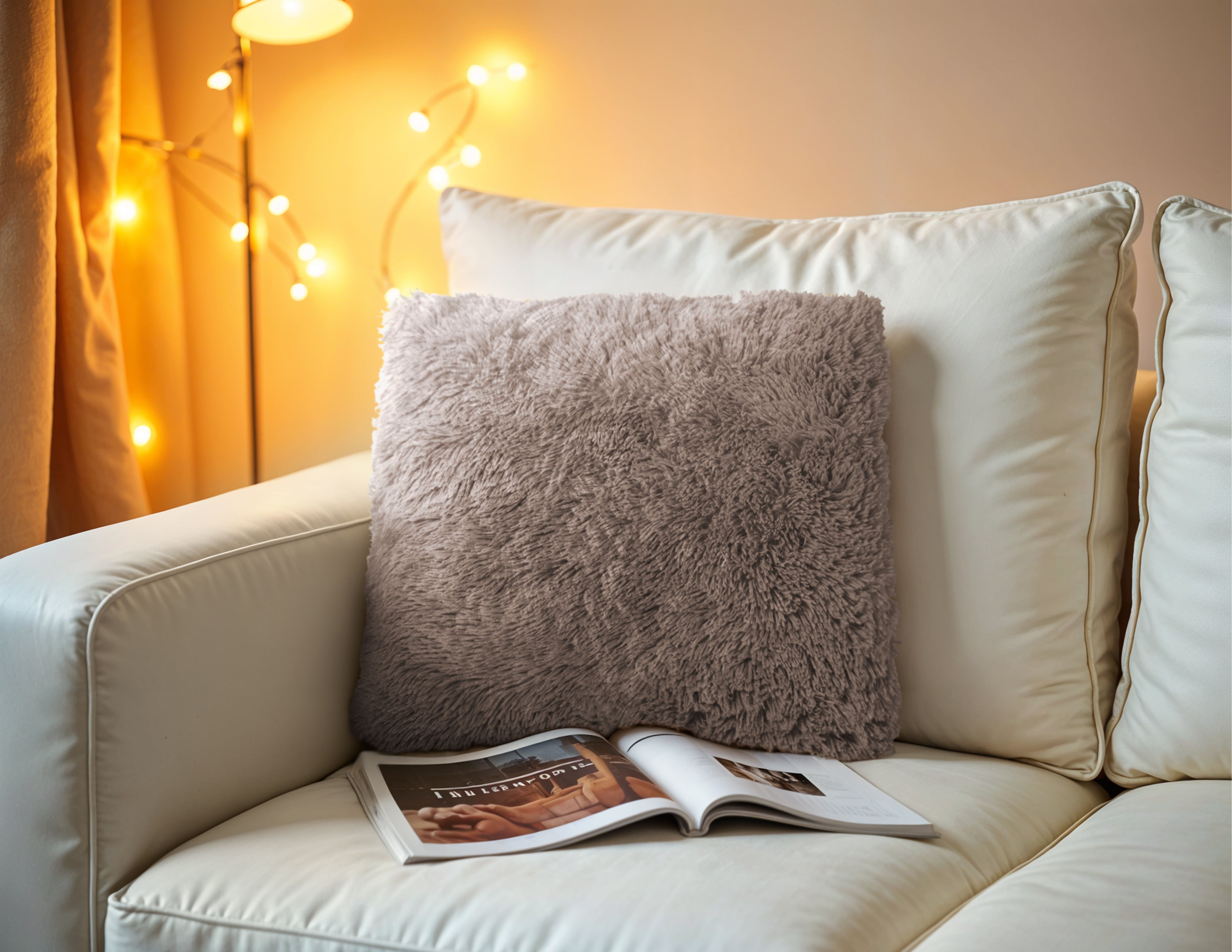 Polar bear Sierkussen Deep Taupe 50 x 50