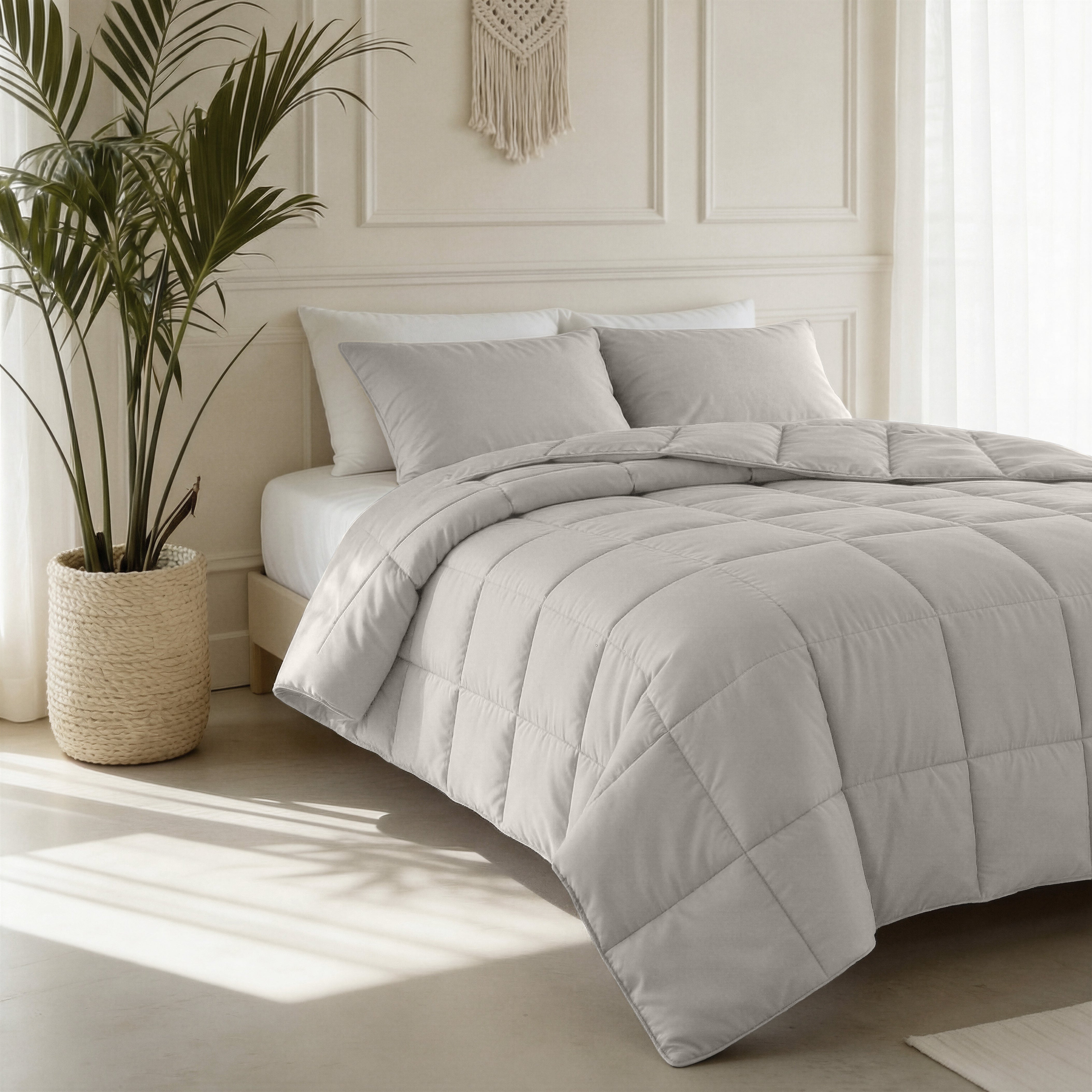 Primaviera Deluxe 100% Katoen Dekbed - Taupe - Voor het hele jaar