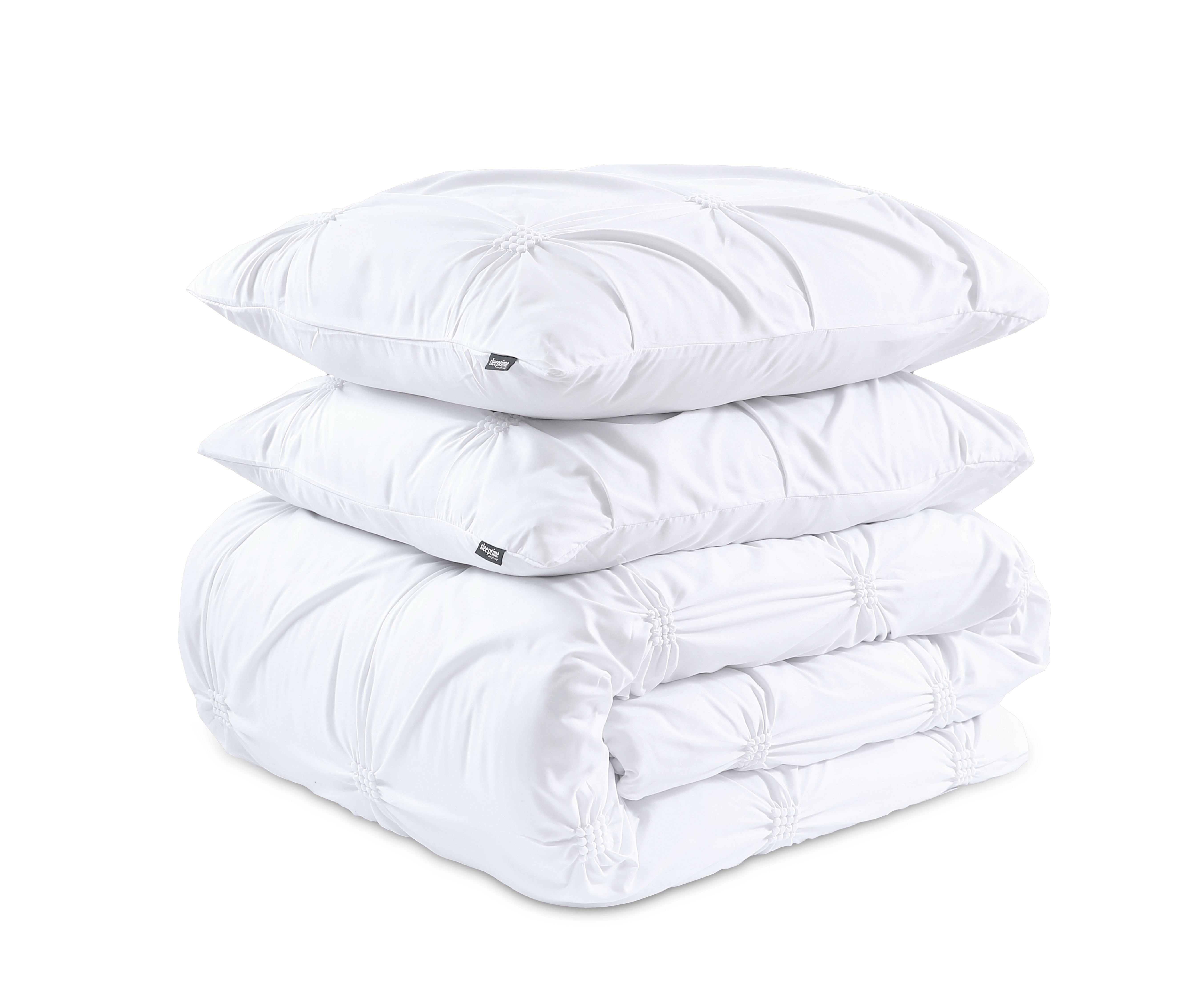 Punch Pintuck Dekbedovertrek Wit