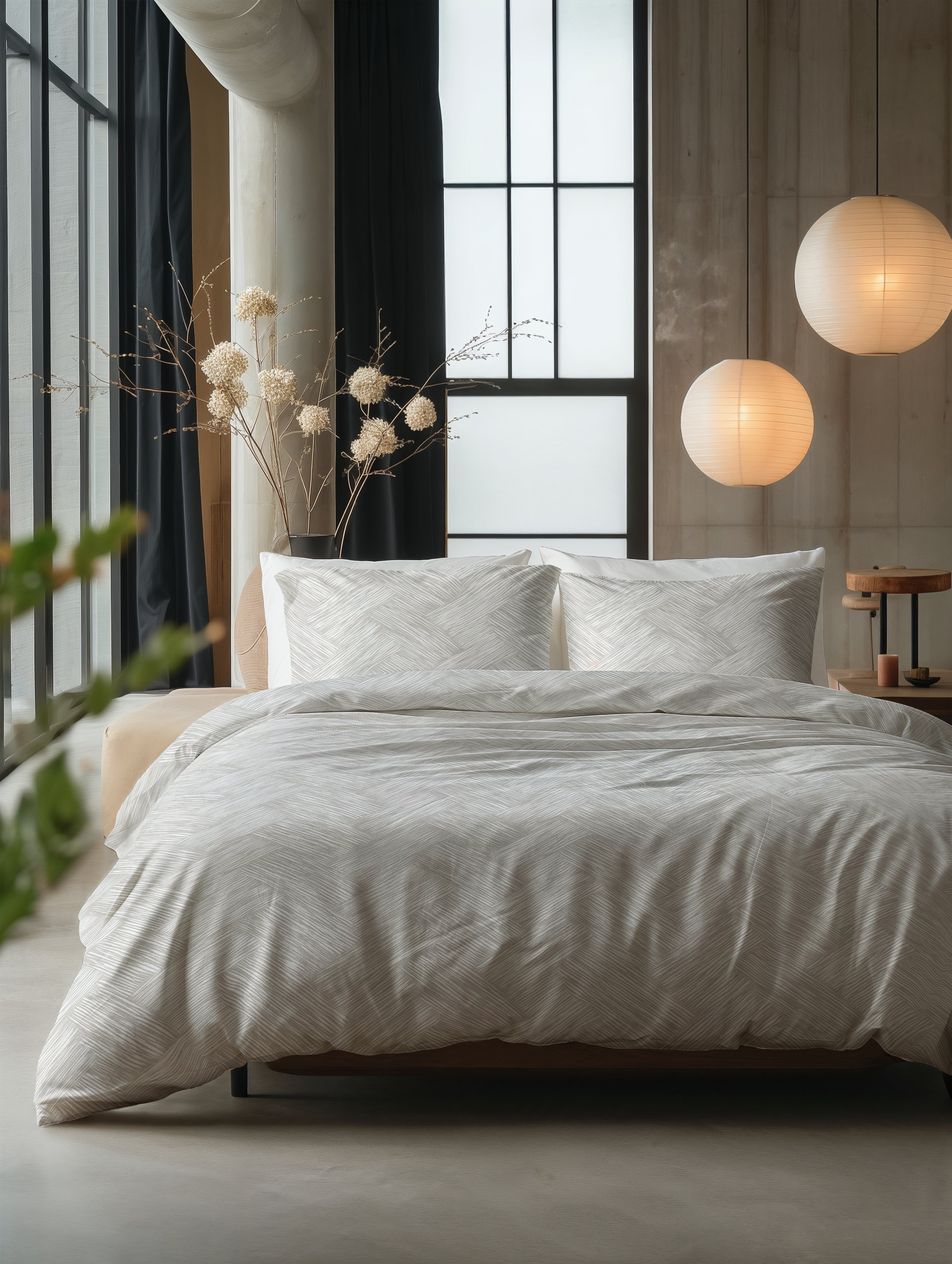 Rattan Silver Gray Duvet Cover