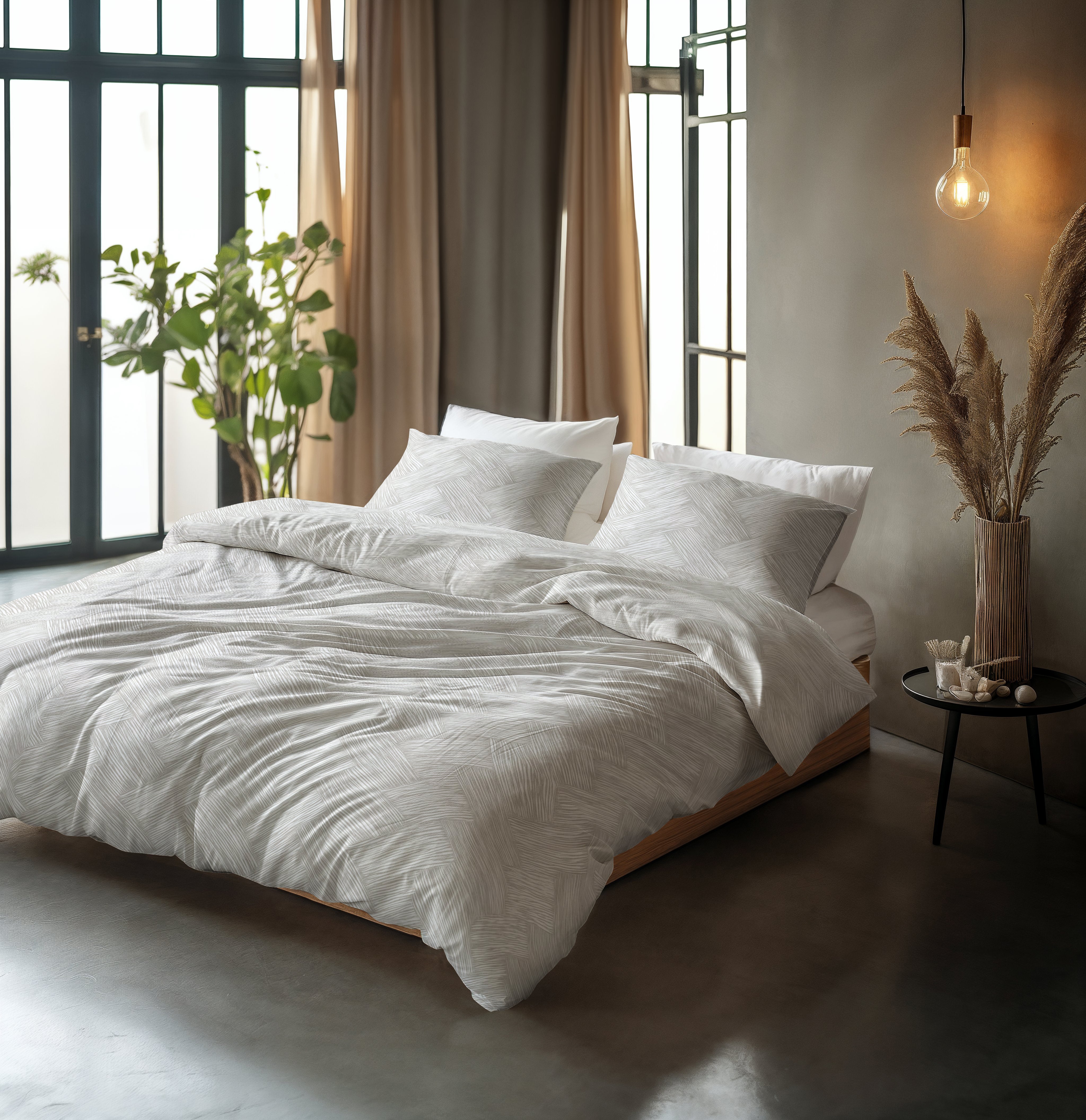 Rattan Silver Gray Duvet Cover