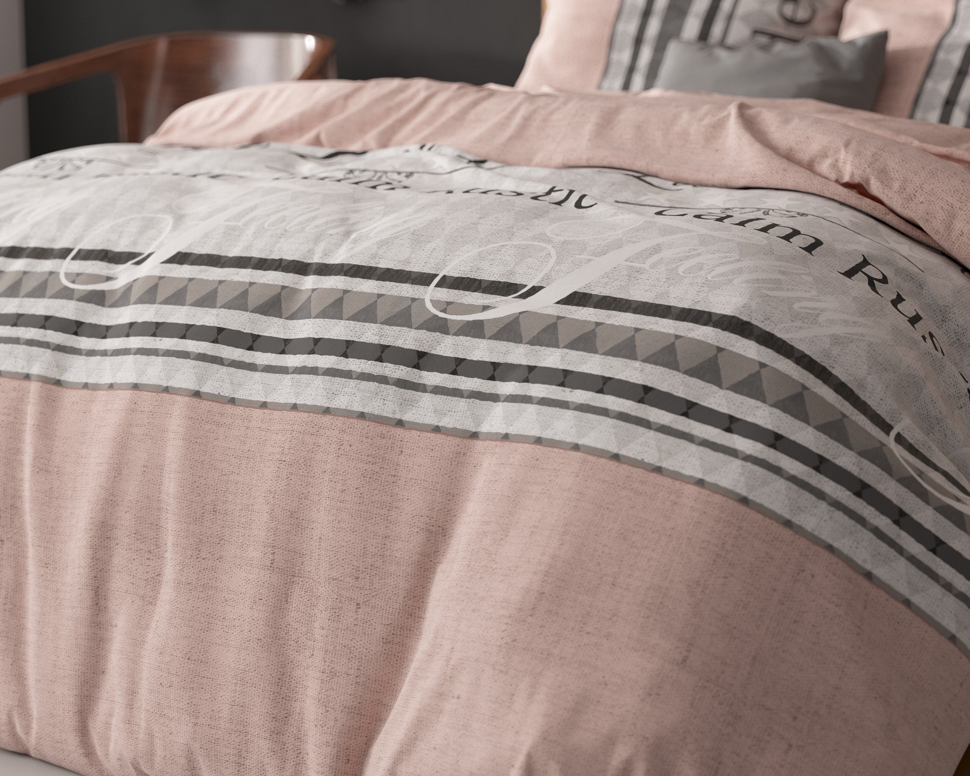 Residence Duvet Cover Gray - Cotton Woven - Non-Iron - Fun Prints