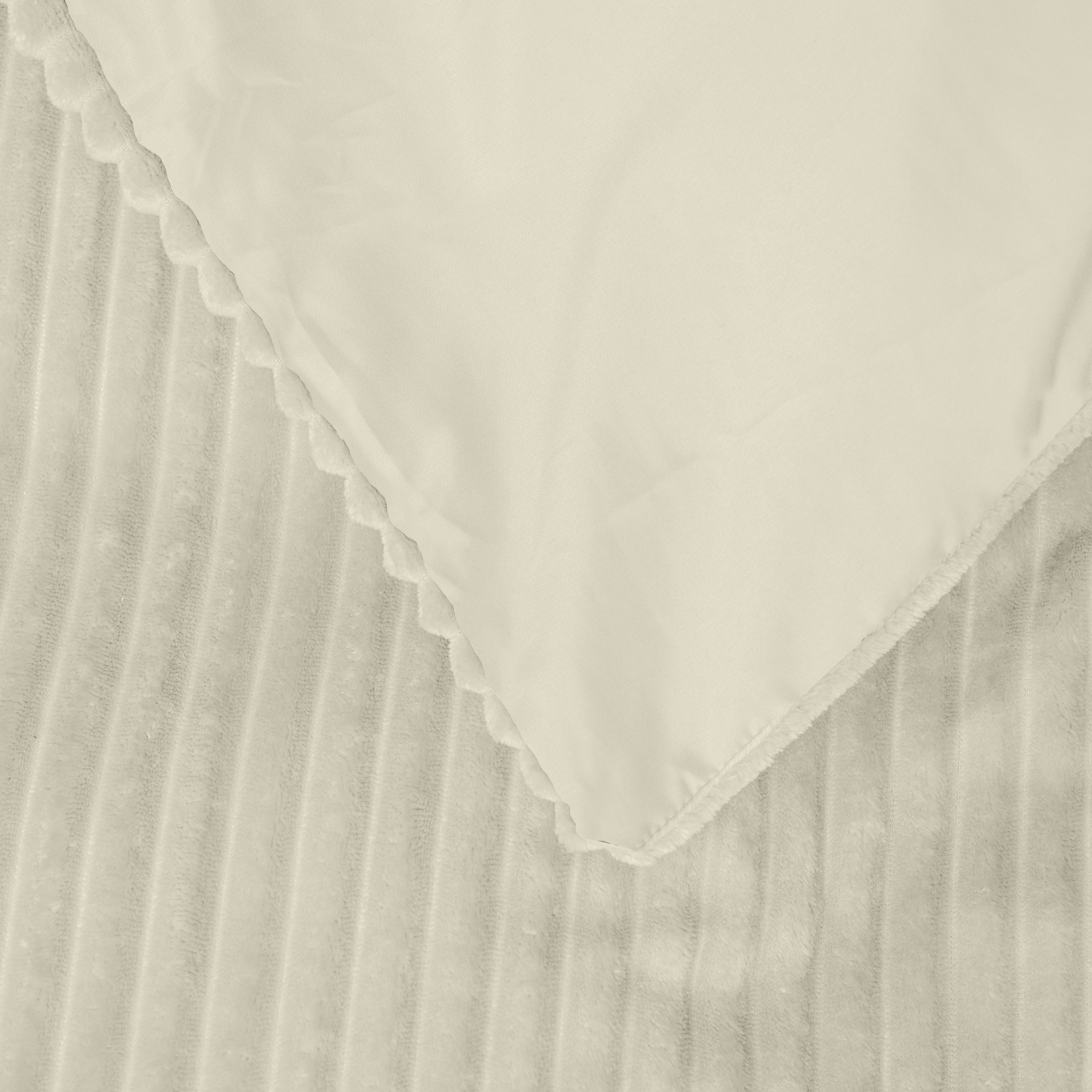Rib Teddy Creme Dekbedovertrek - Knuffelende nachtrust - Zacht en warm - Trendy Rib Design