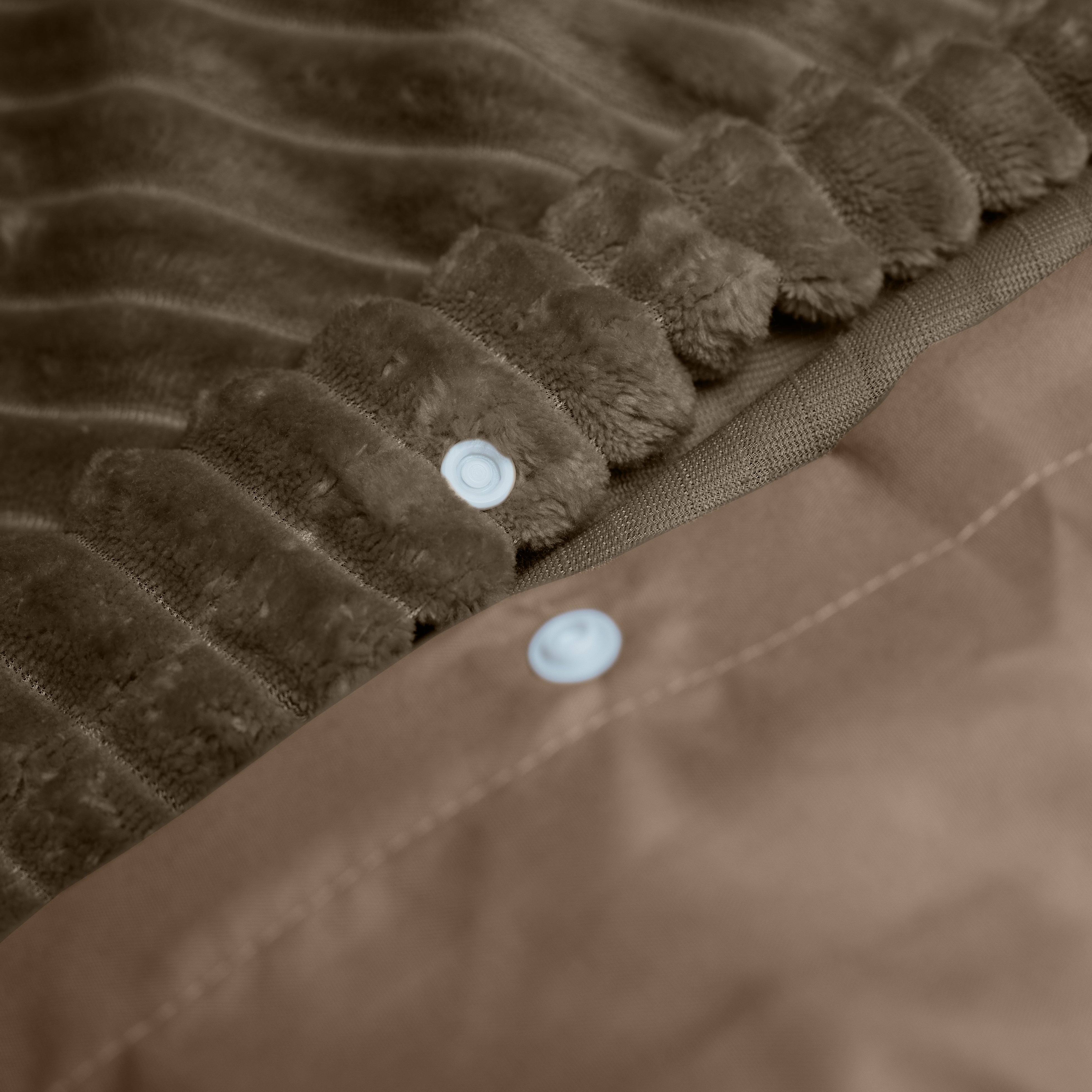Rib Teddy Taupe Dekbedovertrek - Knuffelende nachtrust - Zacht en warm - Trendy Rib Design