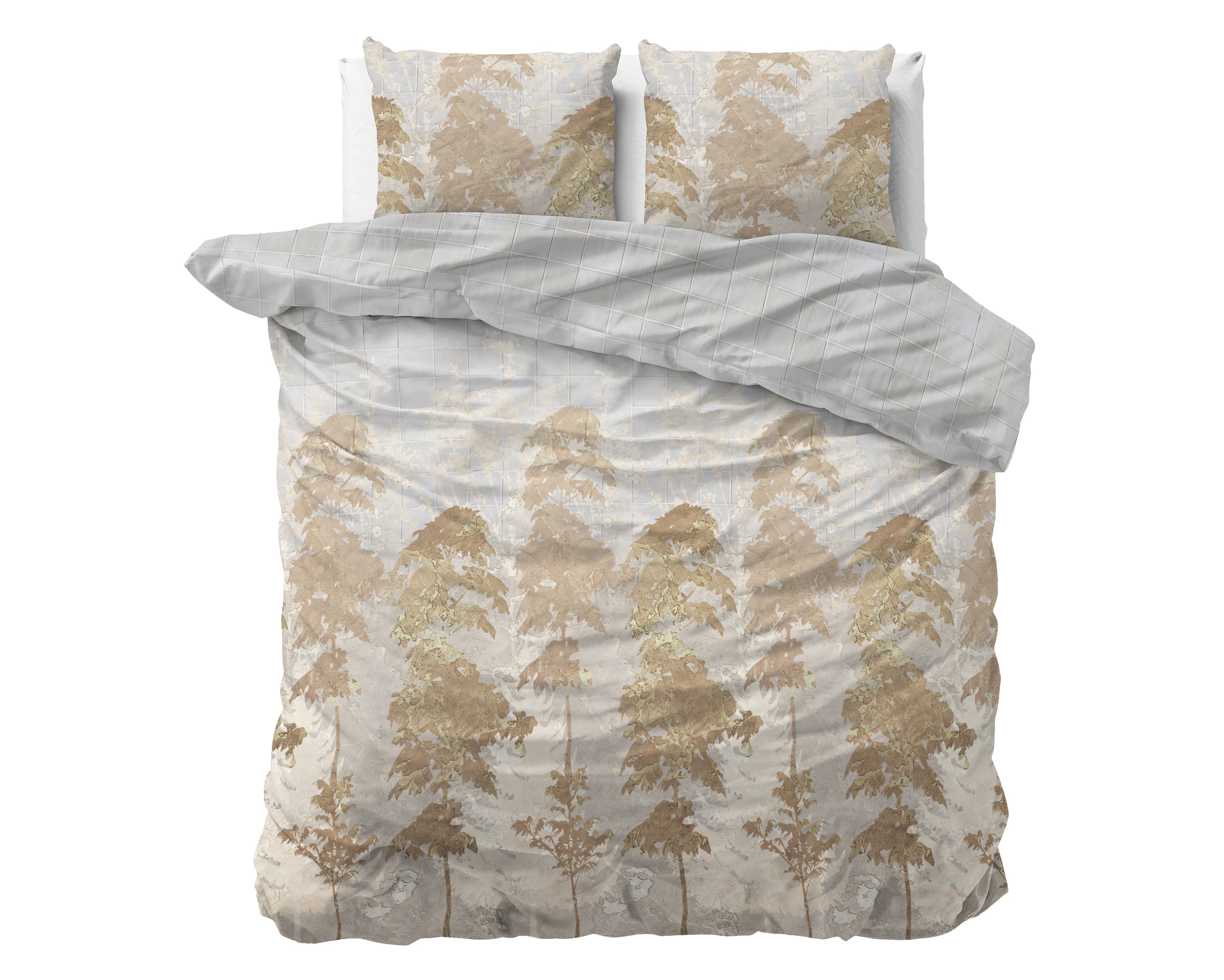 Riffo Goud Dekbedovertrek - Luxe Satijn - Hoge kwaliteit - Trendy prints