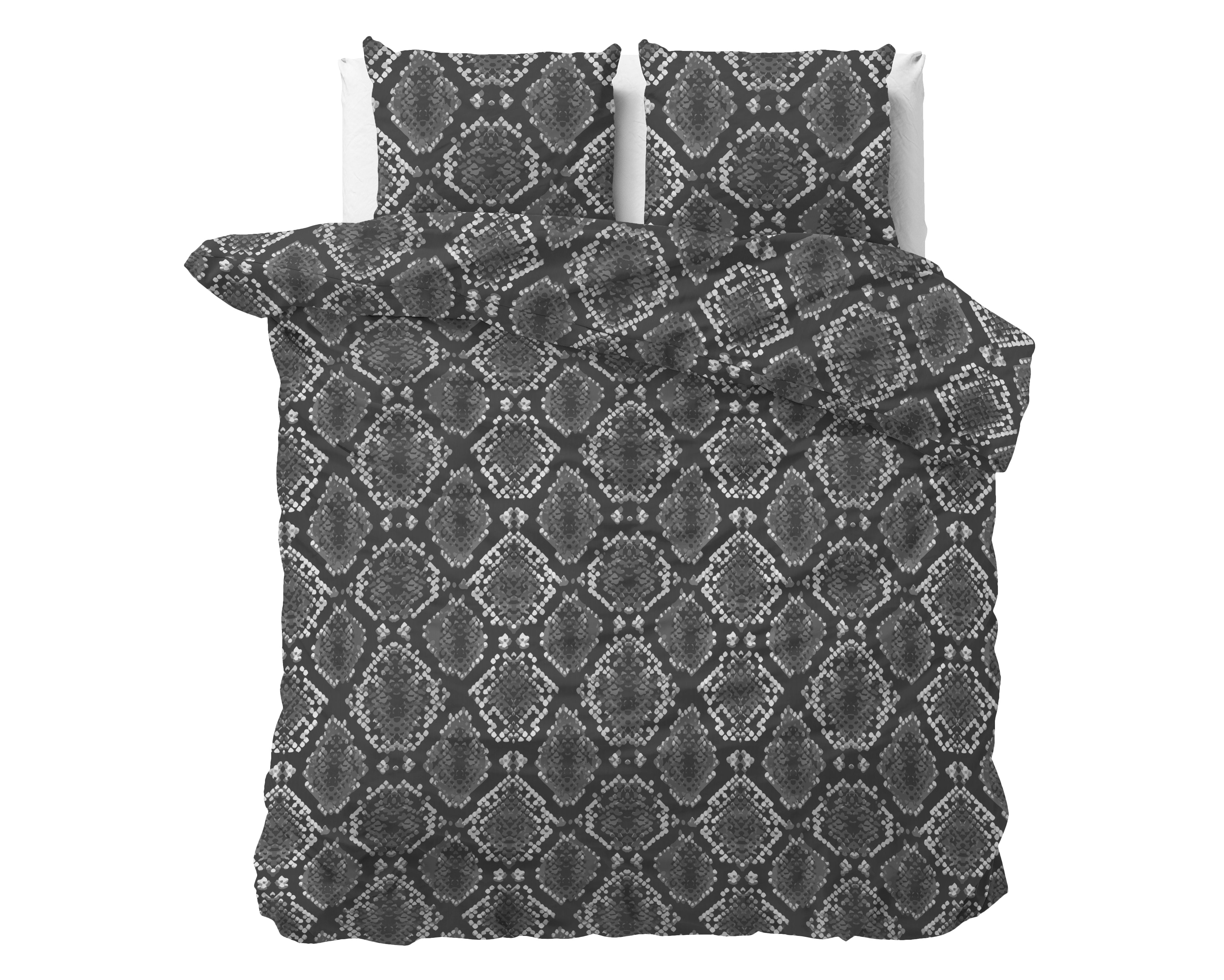 Riley Duvet Cover Anthracite - Cotton Woven - Non-Iron - Fun Prints
