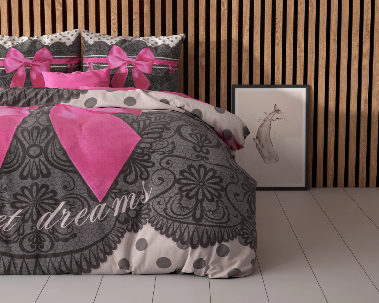 Romance Roze Dekbedovertrek - Ademend katoen - Trendy designs - Met drukknopen