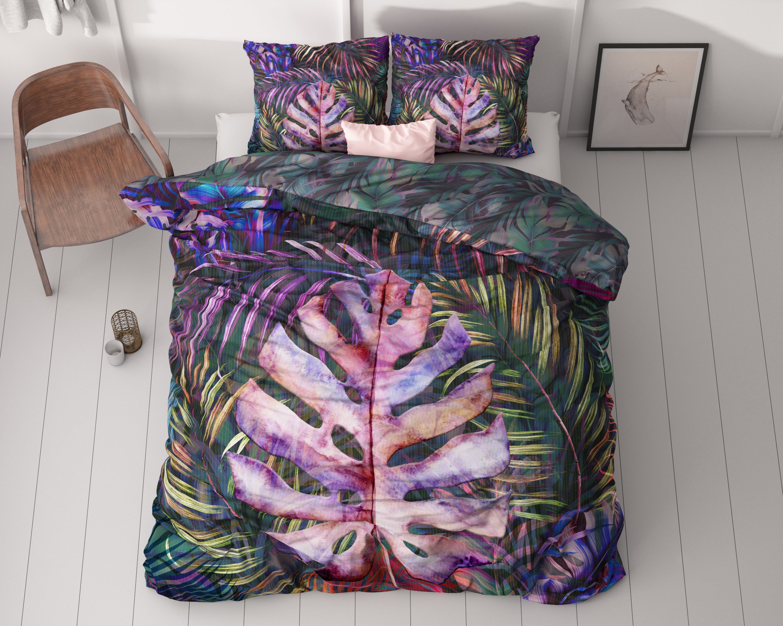Romina Purple Duvet Cover - Luxury Satin - High Quality - Trendy Prints
