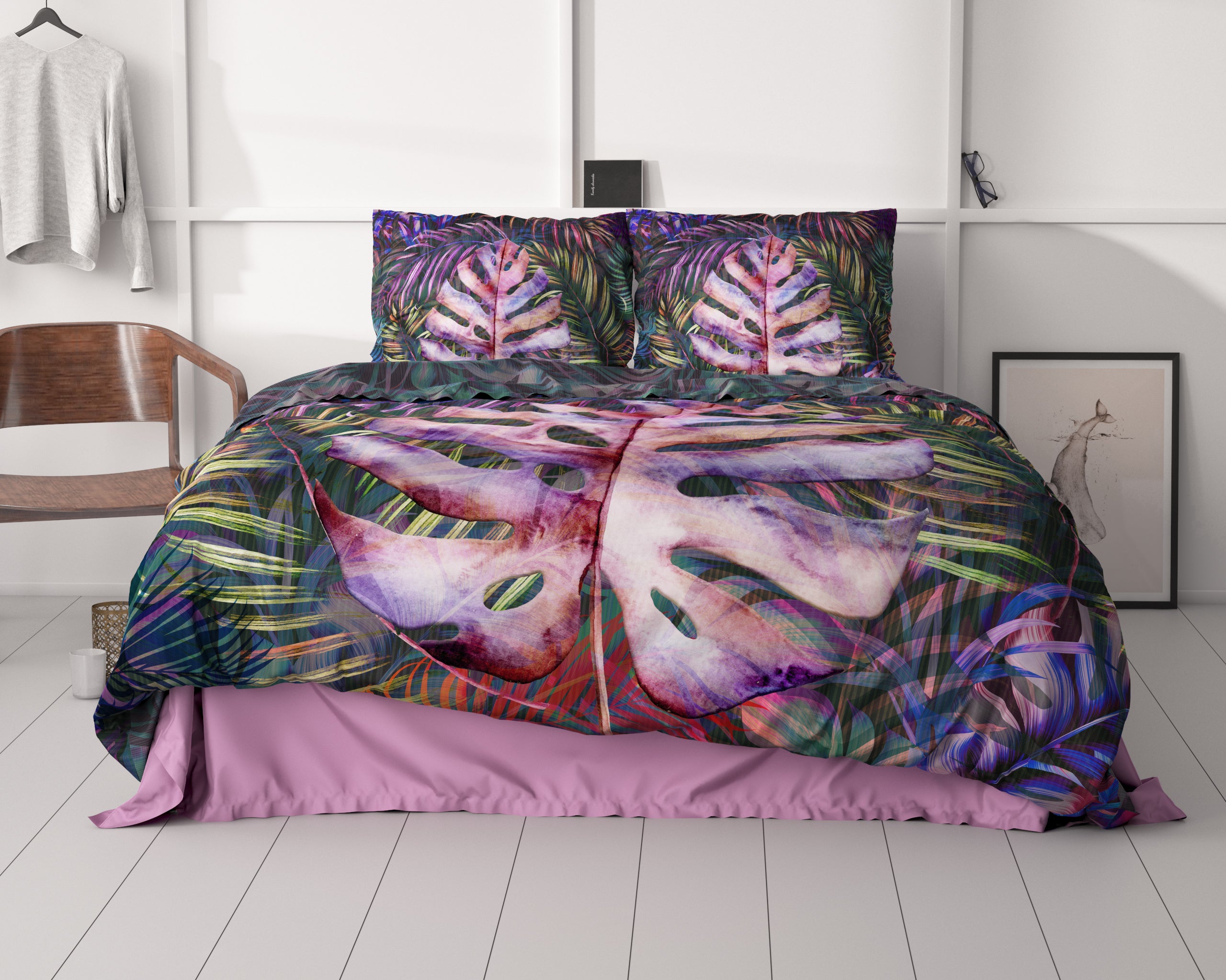 Romina Purple Duvet Cover - Luxury Satin - High Quality - Trendy Prints