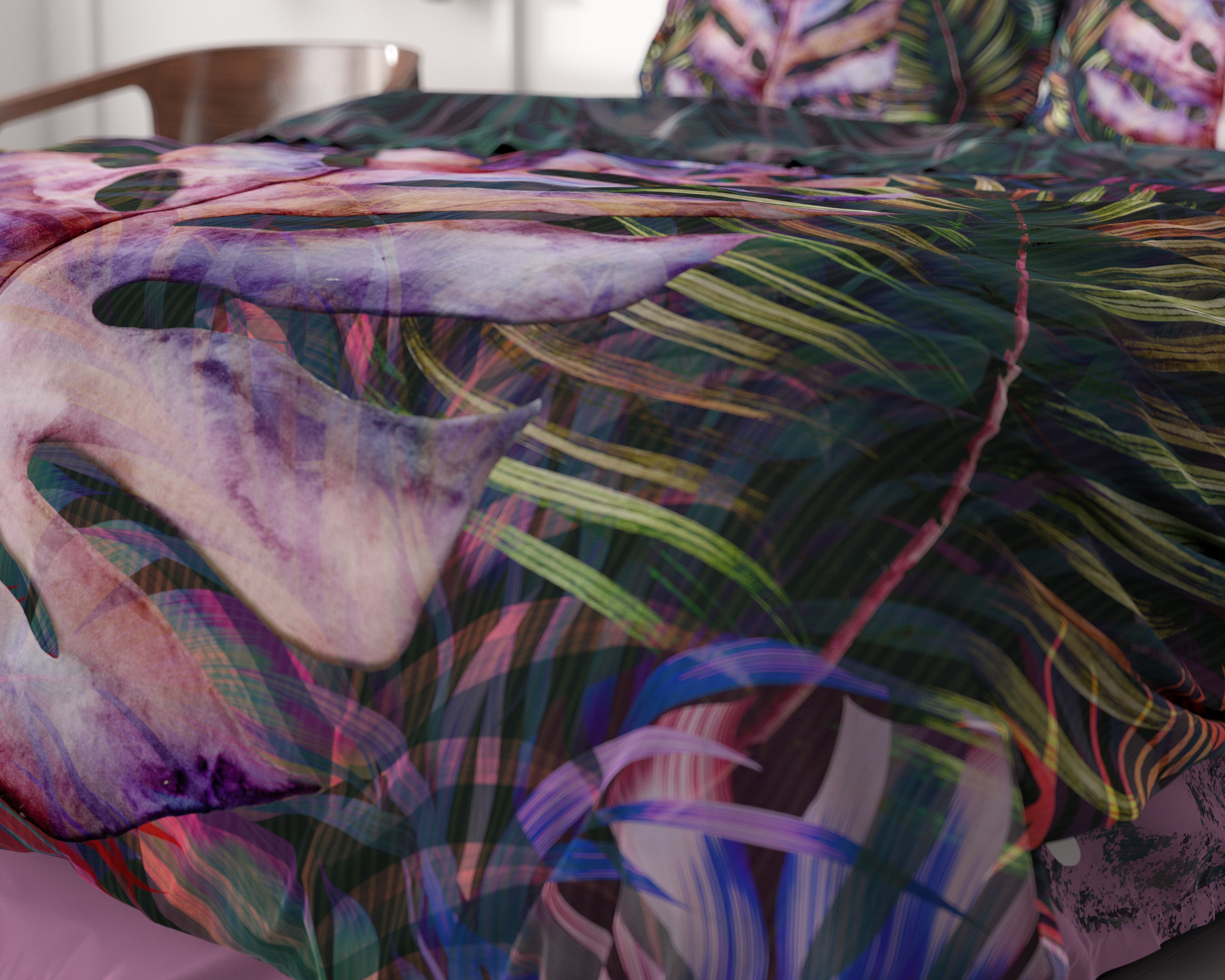 Romina Purple Duvet Cover - Luxury Satin - High Quality - Trendy Prints