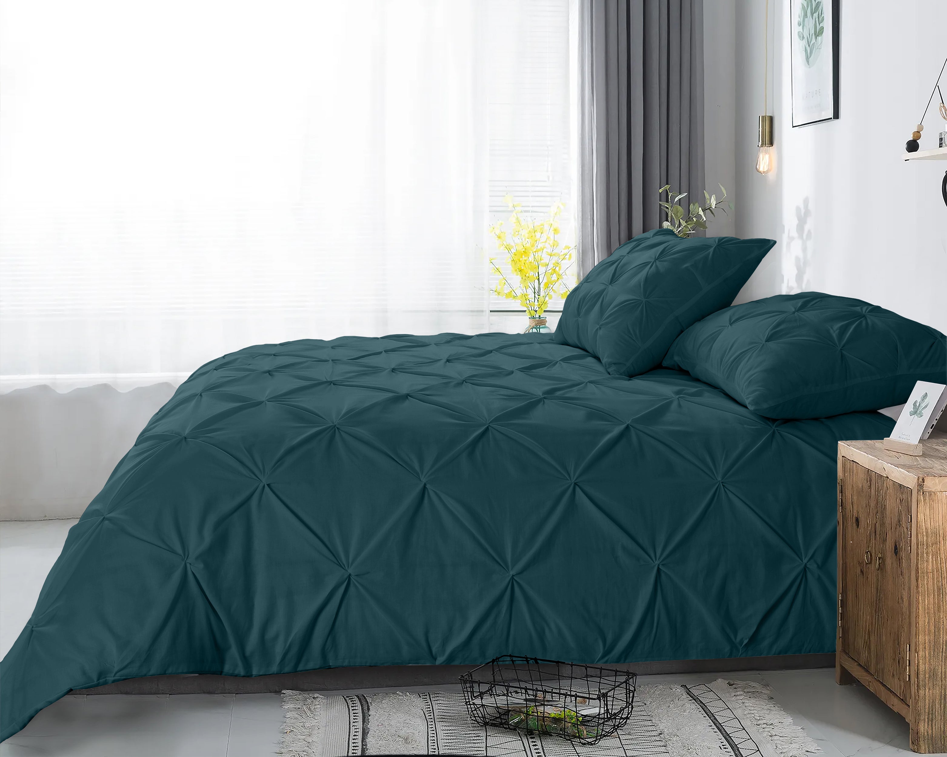 Salvador Dekbedovertrek Donker Groen - 100% Katoen