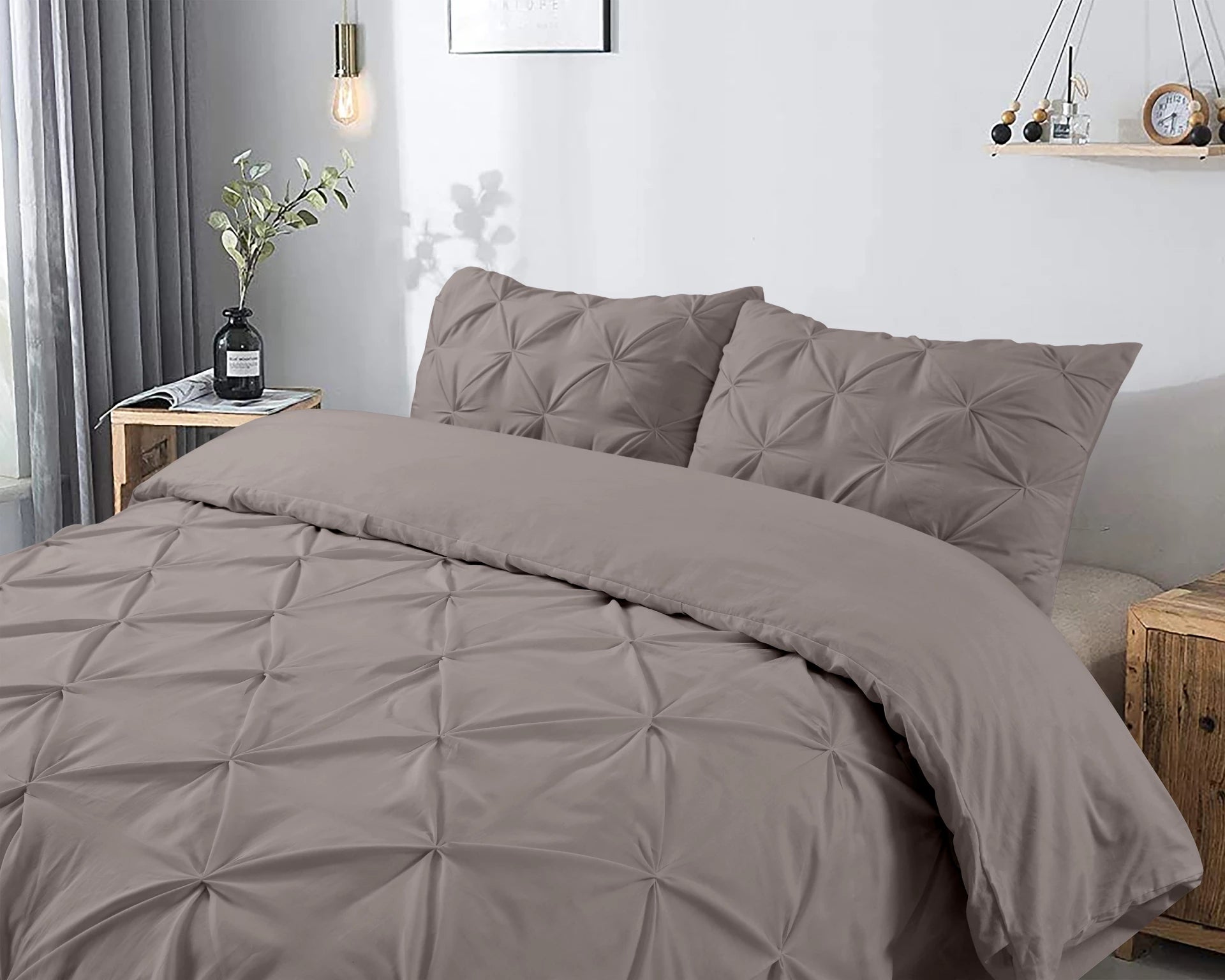 Salvador Dekbedovertrek Taupe - 100% Katoen