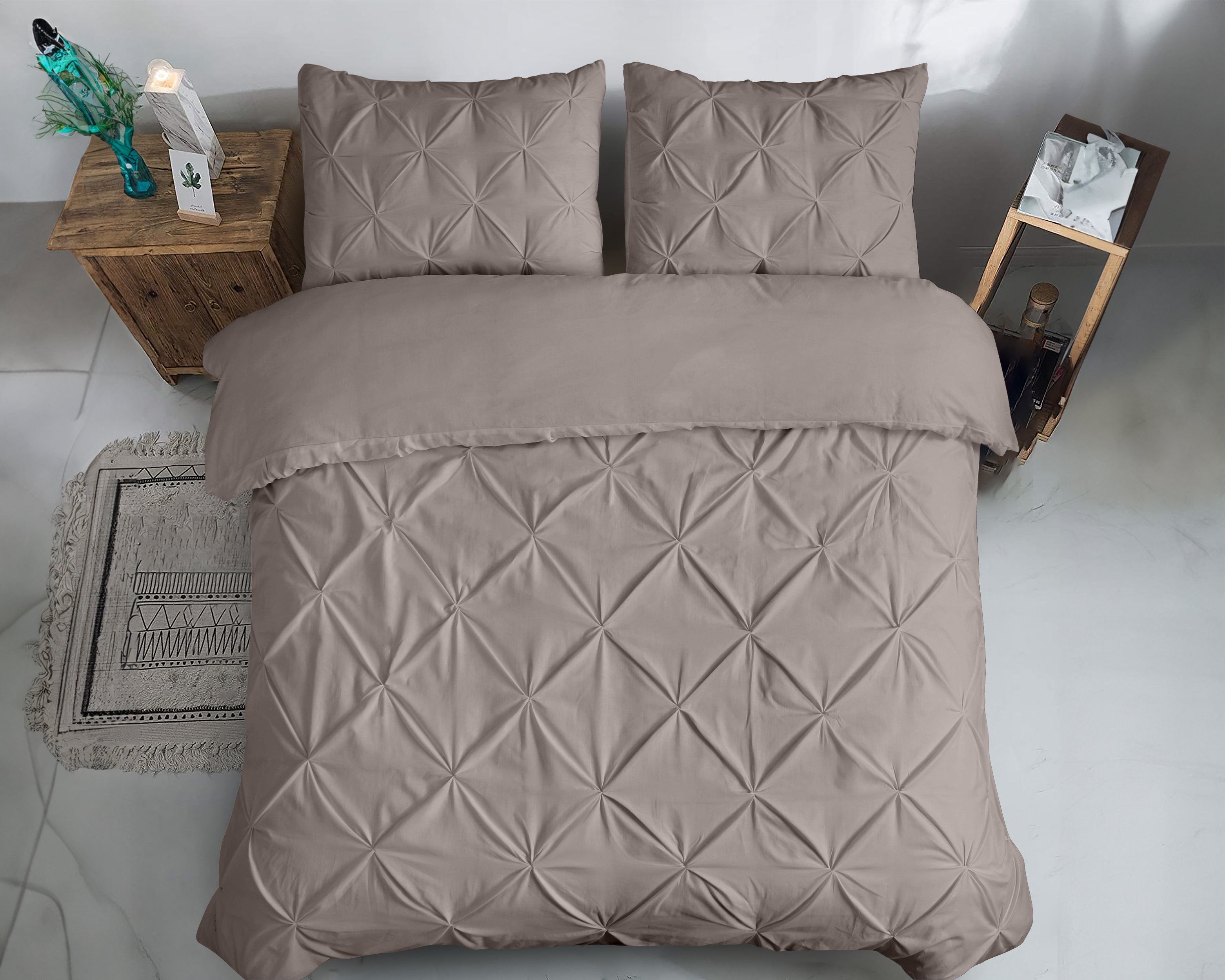 Salvador Dekbedovertrek Taupe - 100% Katoen