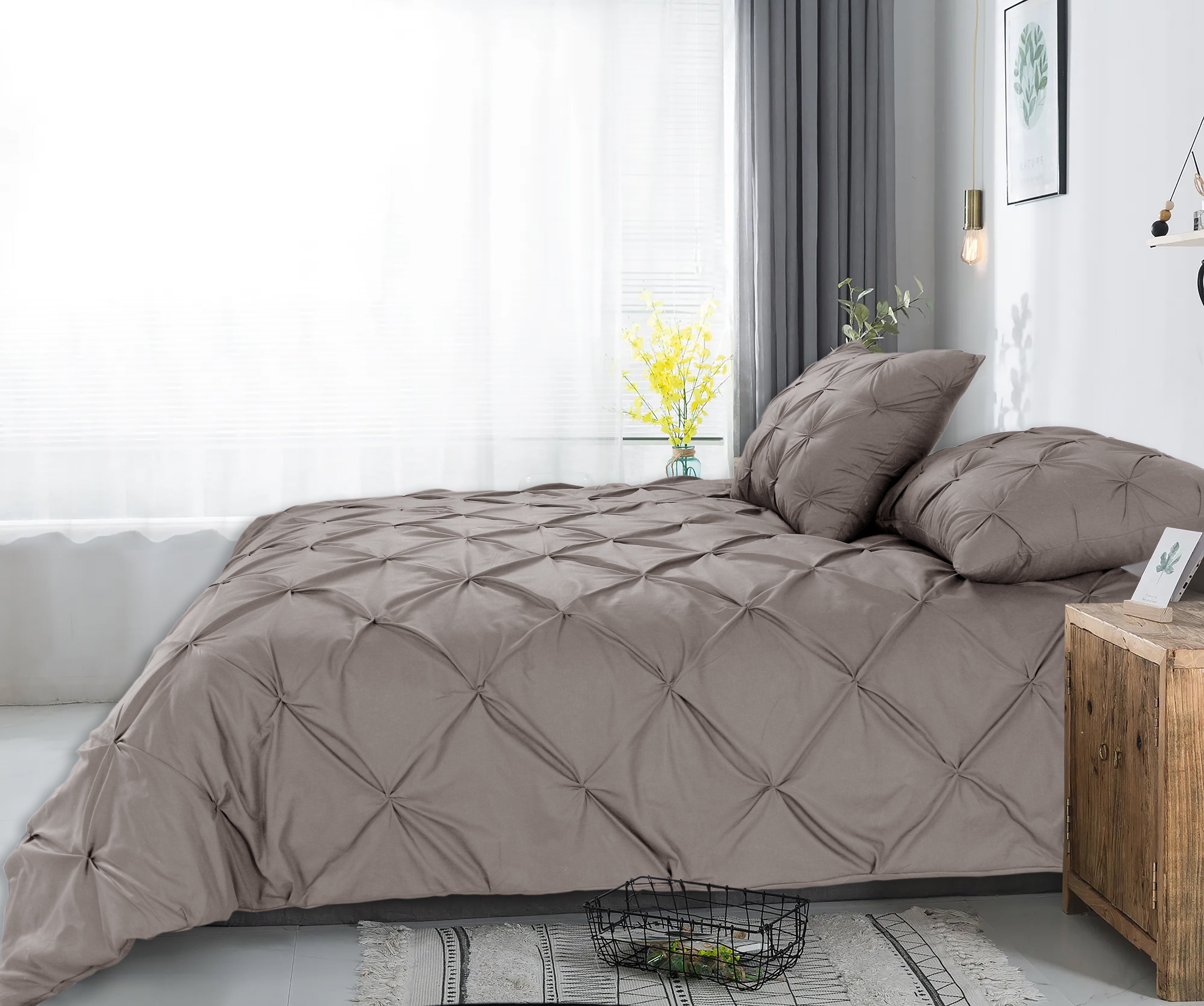 Salvador Dekbedovertrek Taupe - 100% Katoen