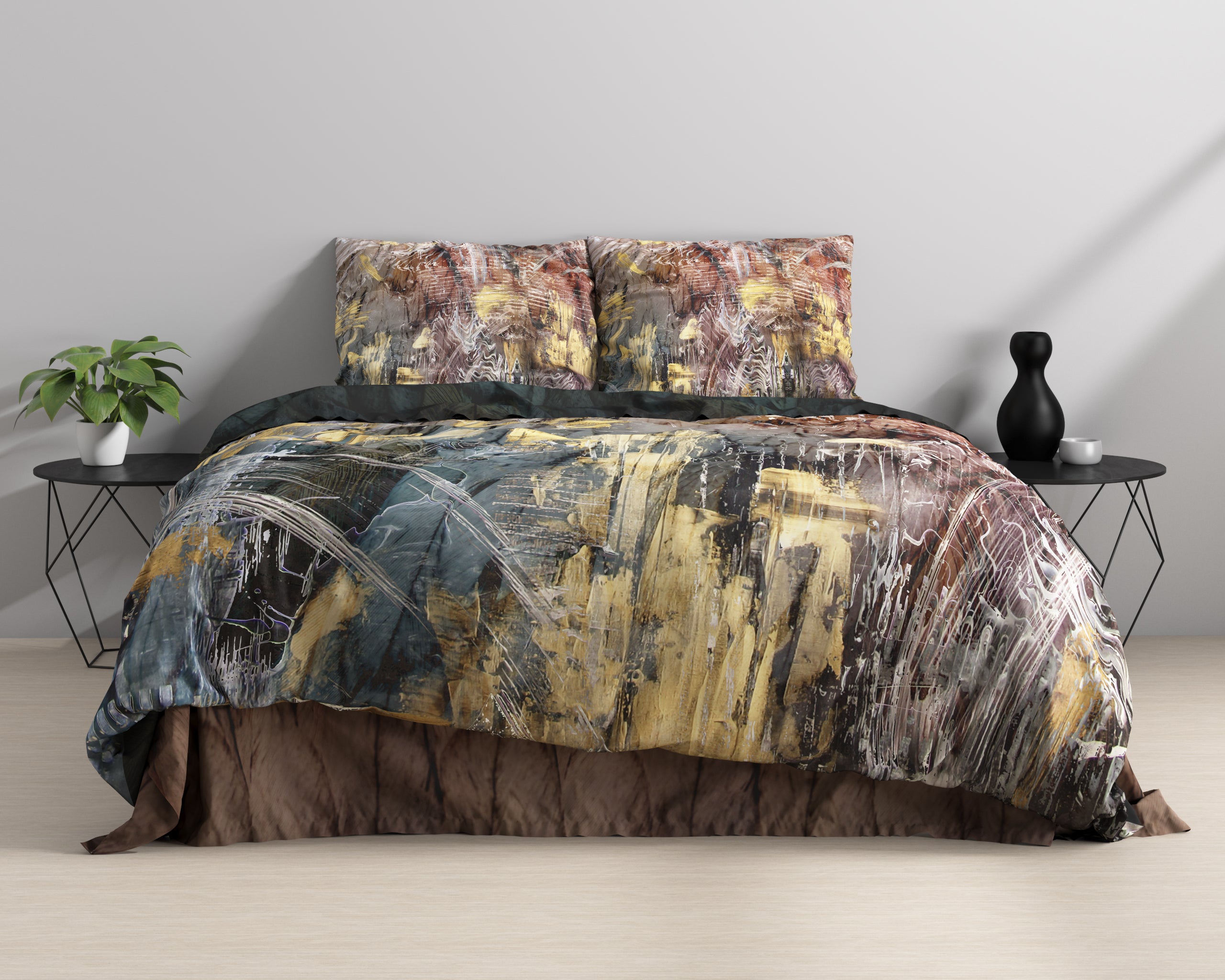 Sarda Dekbedovertrek Multi - Super zacht geweven - Luxe verpakt - Marble design