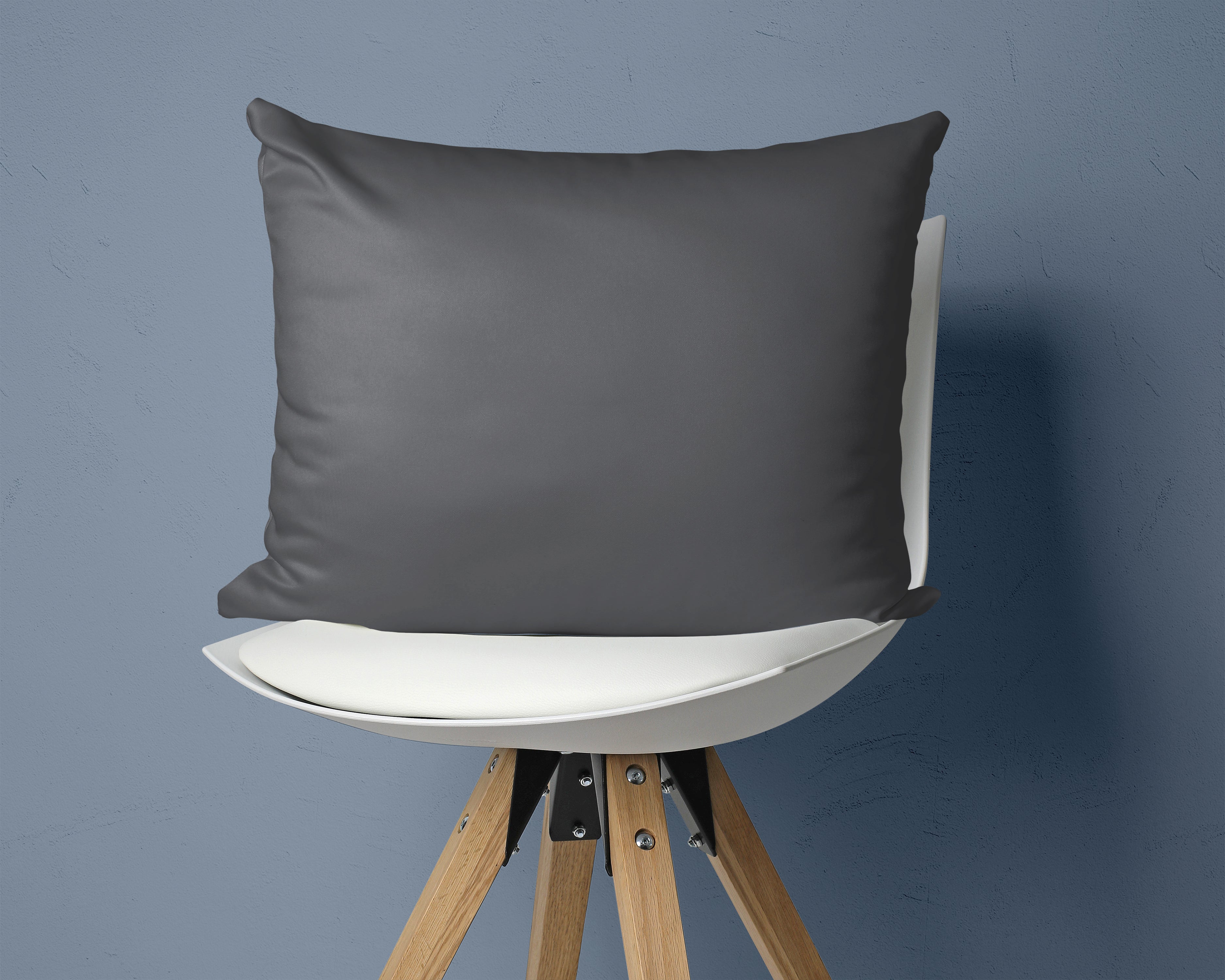Katoen Satijnen 2 in 1 Kussenslopen Antraciet 60 x 70 cm