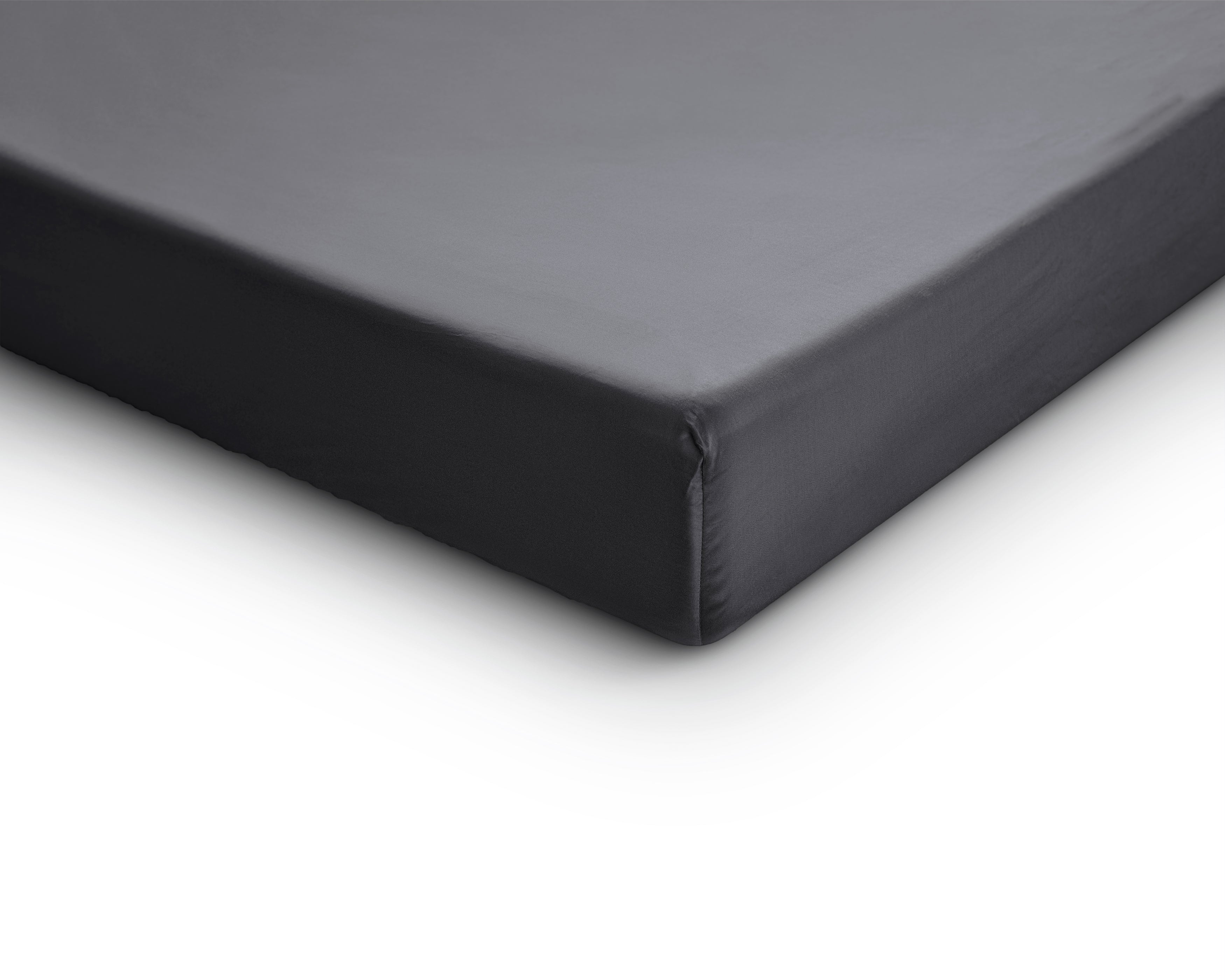Satin Fitted Sheet Anthracite - Reactive washed - Soft, smooth, breathable and has a light sheen - Free from harmful substances and skin-friendly
