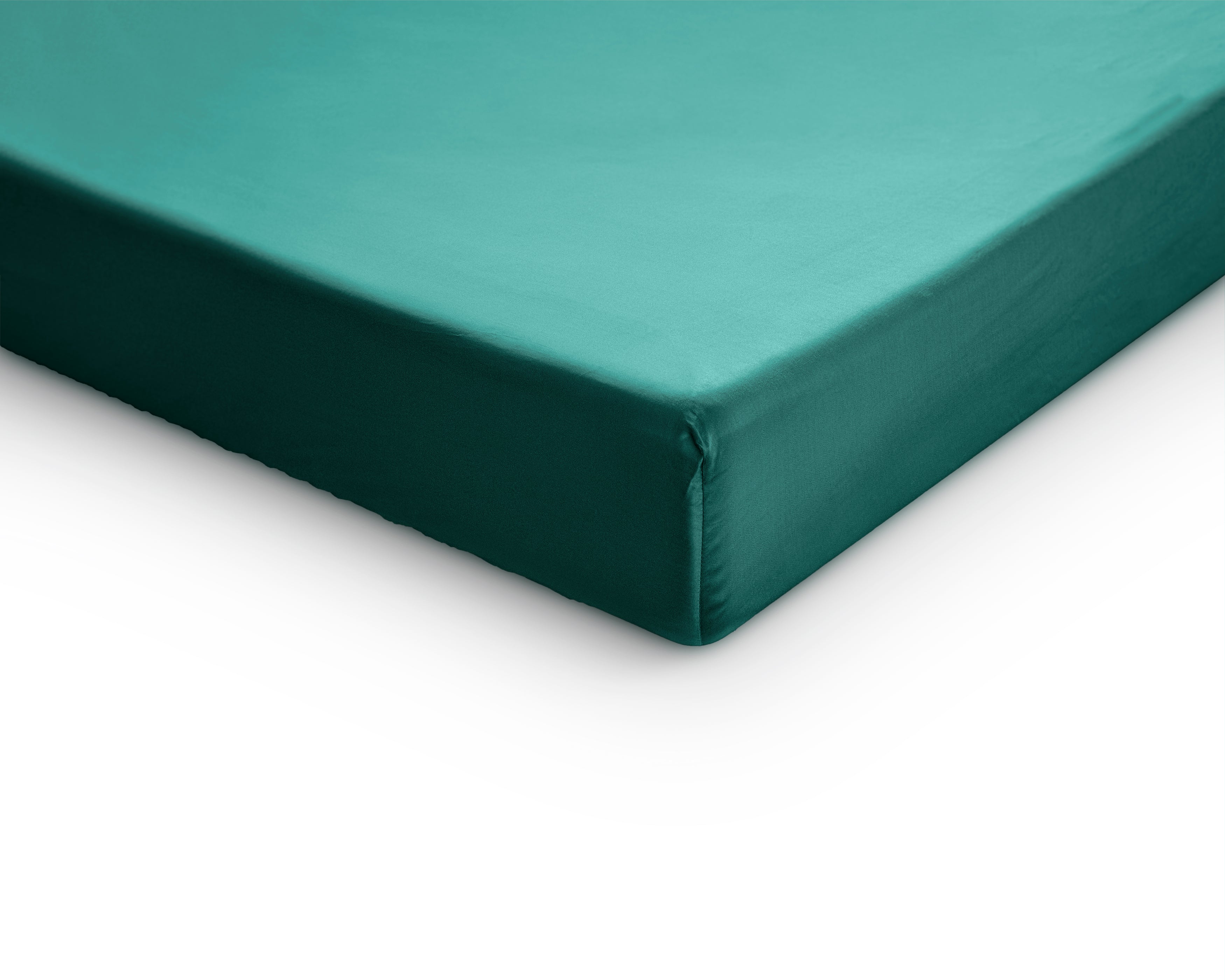 Satin Fitted Sheet Dark Green - Reactive washed - Soft, smooth, breathable and has a light sheen - Free from harmful substances and skin-friendly