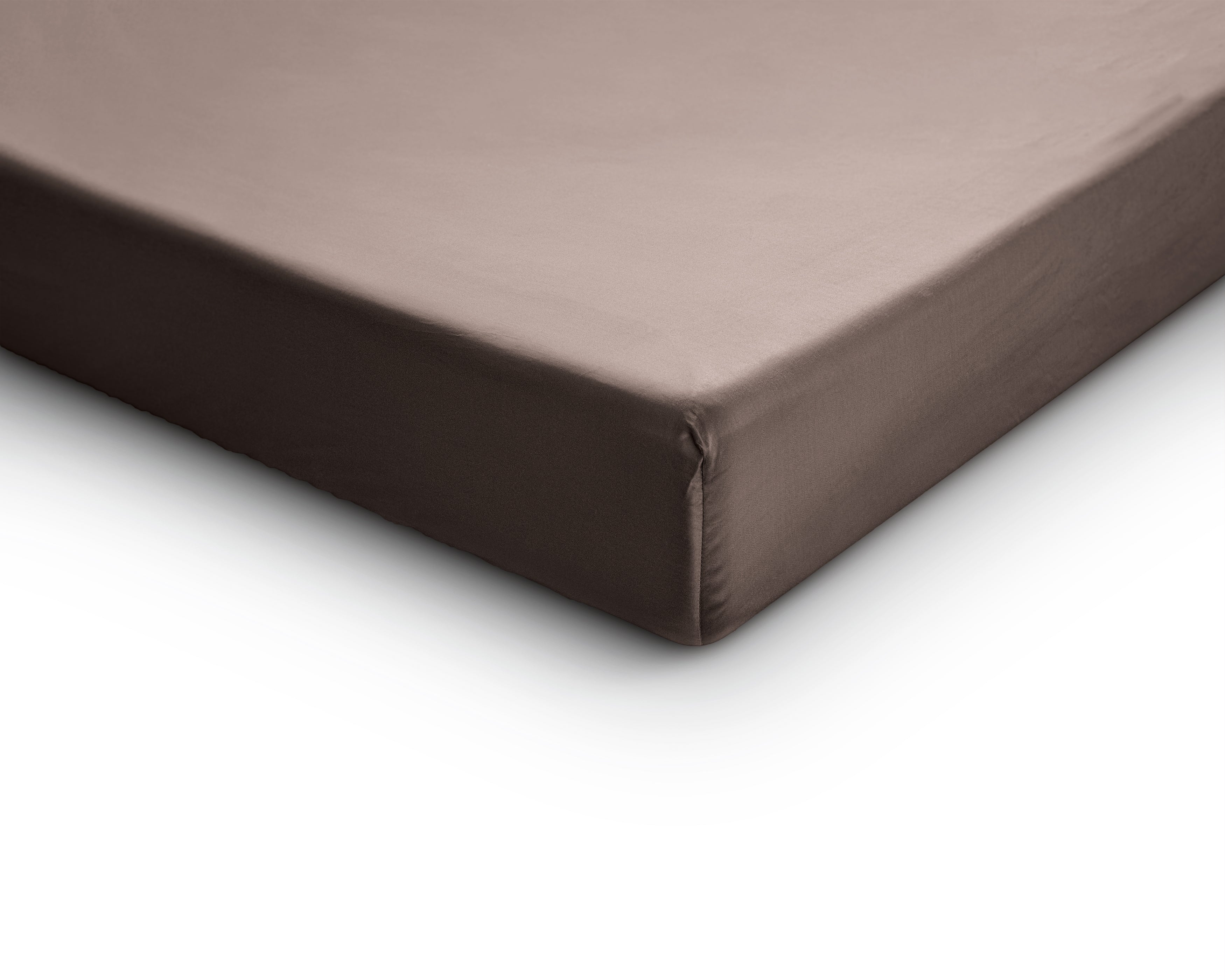 Satin Fitted Sheet Taupe - Reactive washed - Soft, smooth, breathable and has a light sheen - Free from harmful substances and skin-friendly