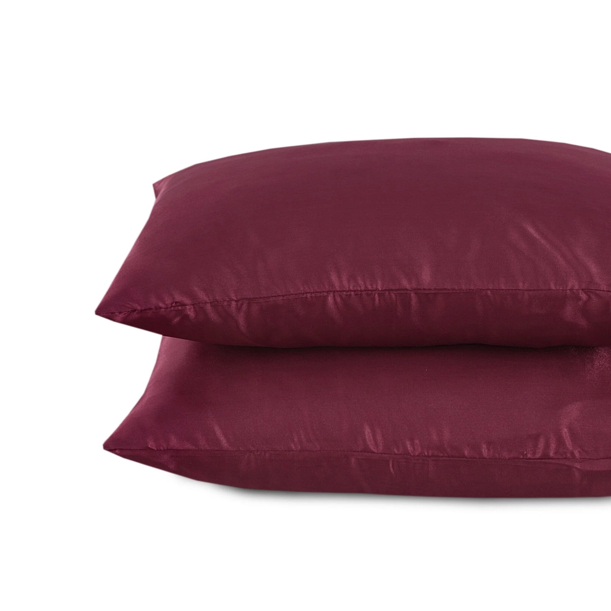 Satijnen Kussenslopen Burgundy 60 x 70 cm – 2 stuks